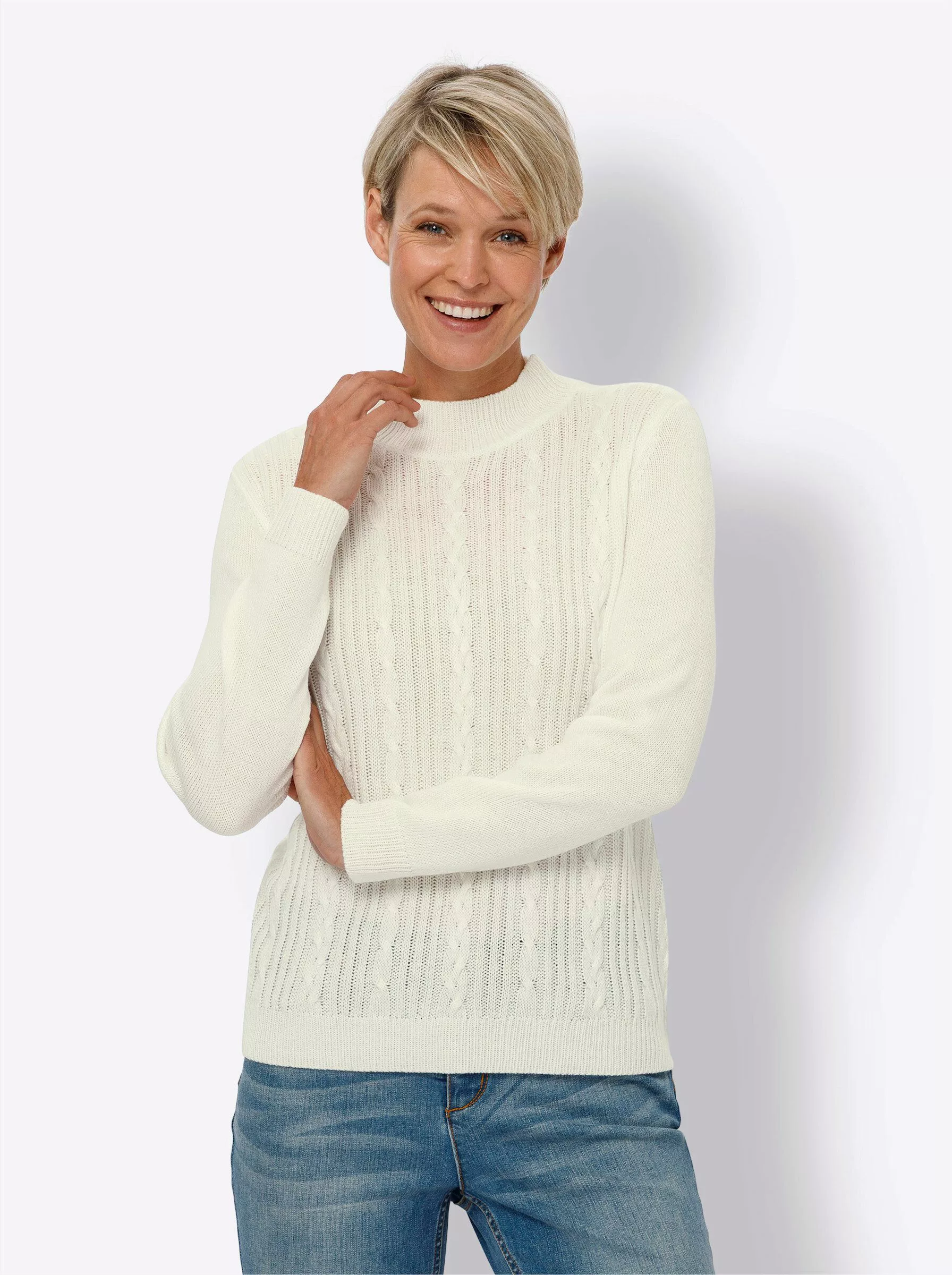 Sieh an! Strickpullover Langarm-Pullover günstig online kaufen