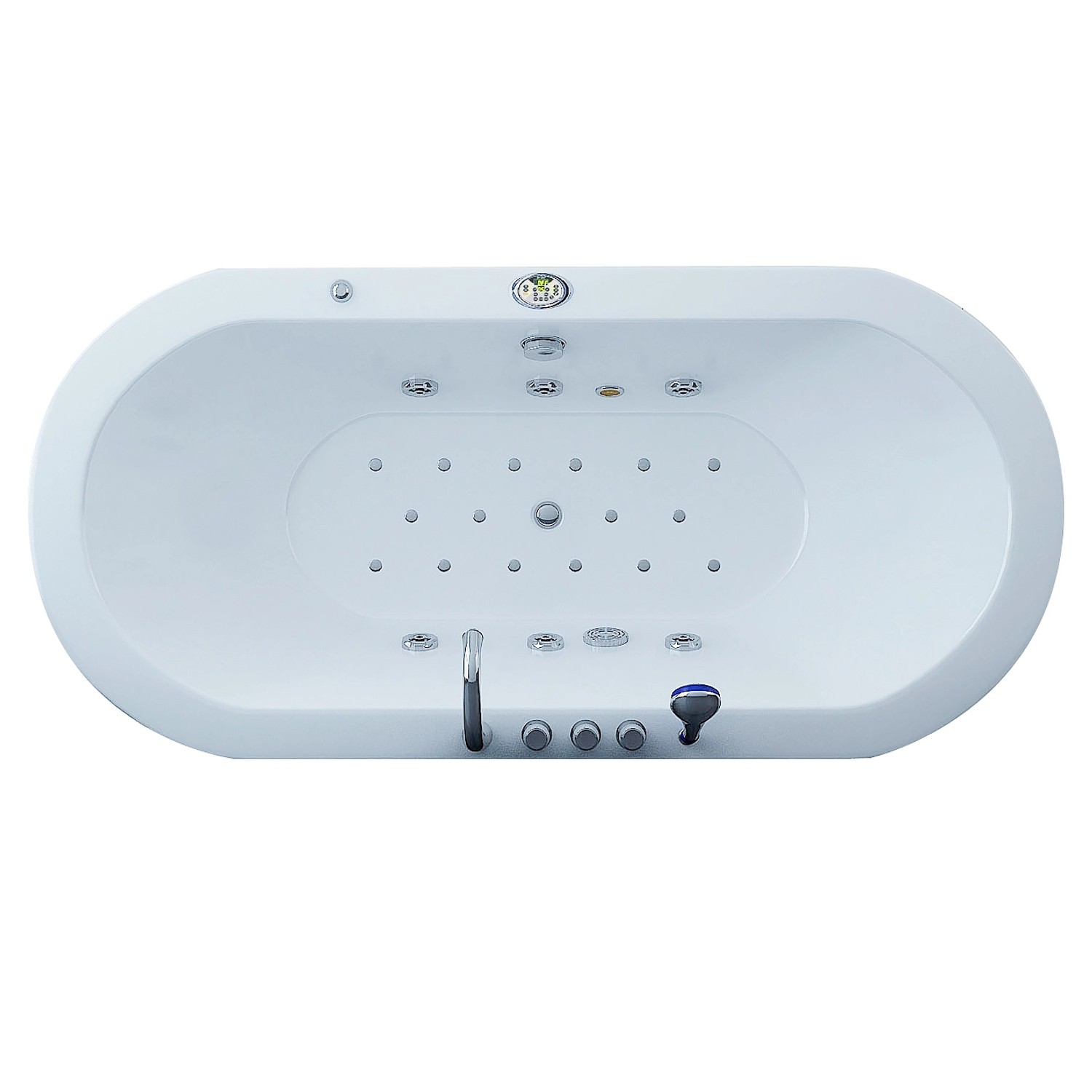 Jet-Line Whirlpool Villa Sofia Oval in Weiß mit Heizung und Unterwasserbele günstig online kaufen
