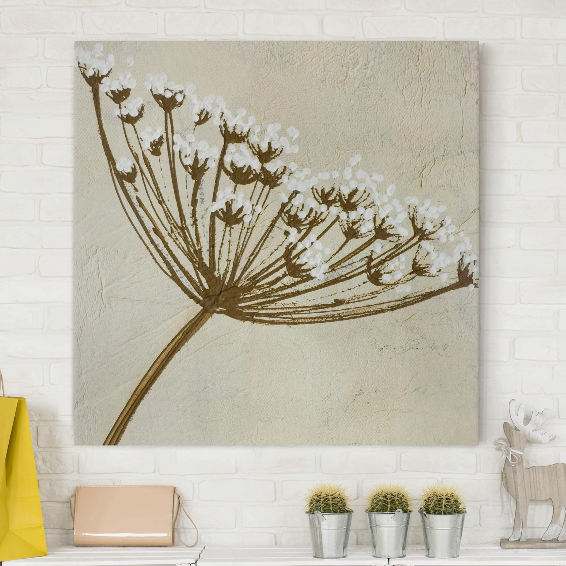 Leinwandbild Blumen - Quadrat Wildflower günstig online kaufen