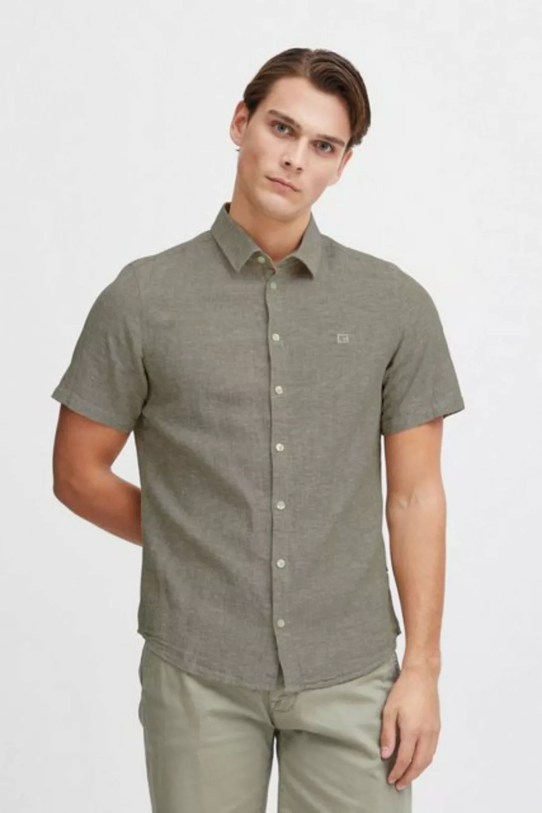 Casual Friday Kurzarmhemd CFAksel SS linen mix shirt Shirt aus Leinenmix günstig online kaufen