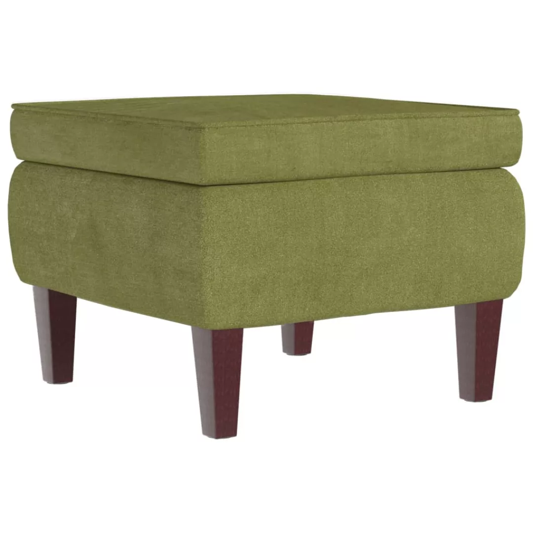 Vidaxl Hocker Mit Holzbeinen Hellgrün Samt günstig online kaufen