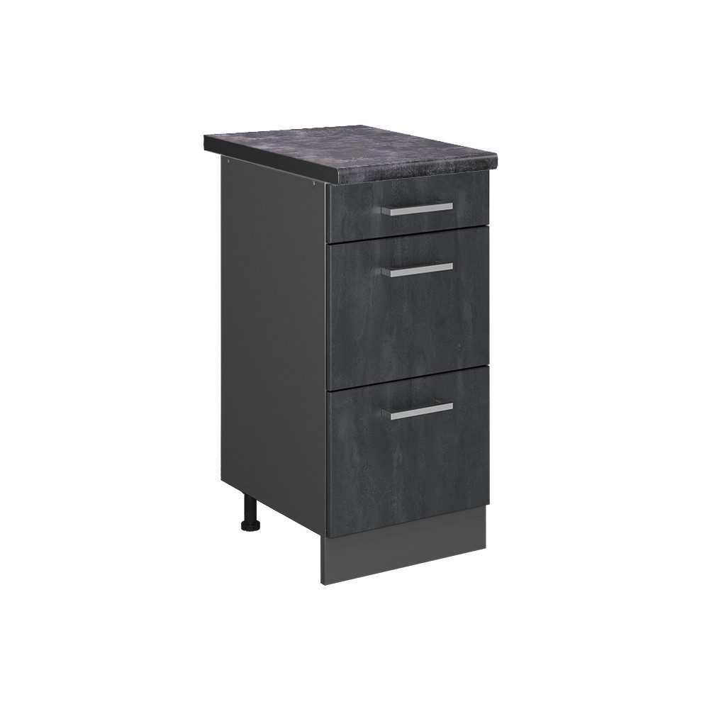 Vicco Unterschrank R-Line, Schwarz Beton/Anthrazit, 40 günstig online kaufen