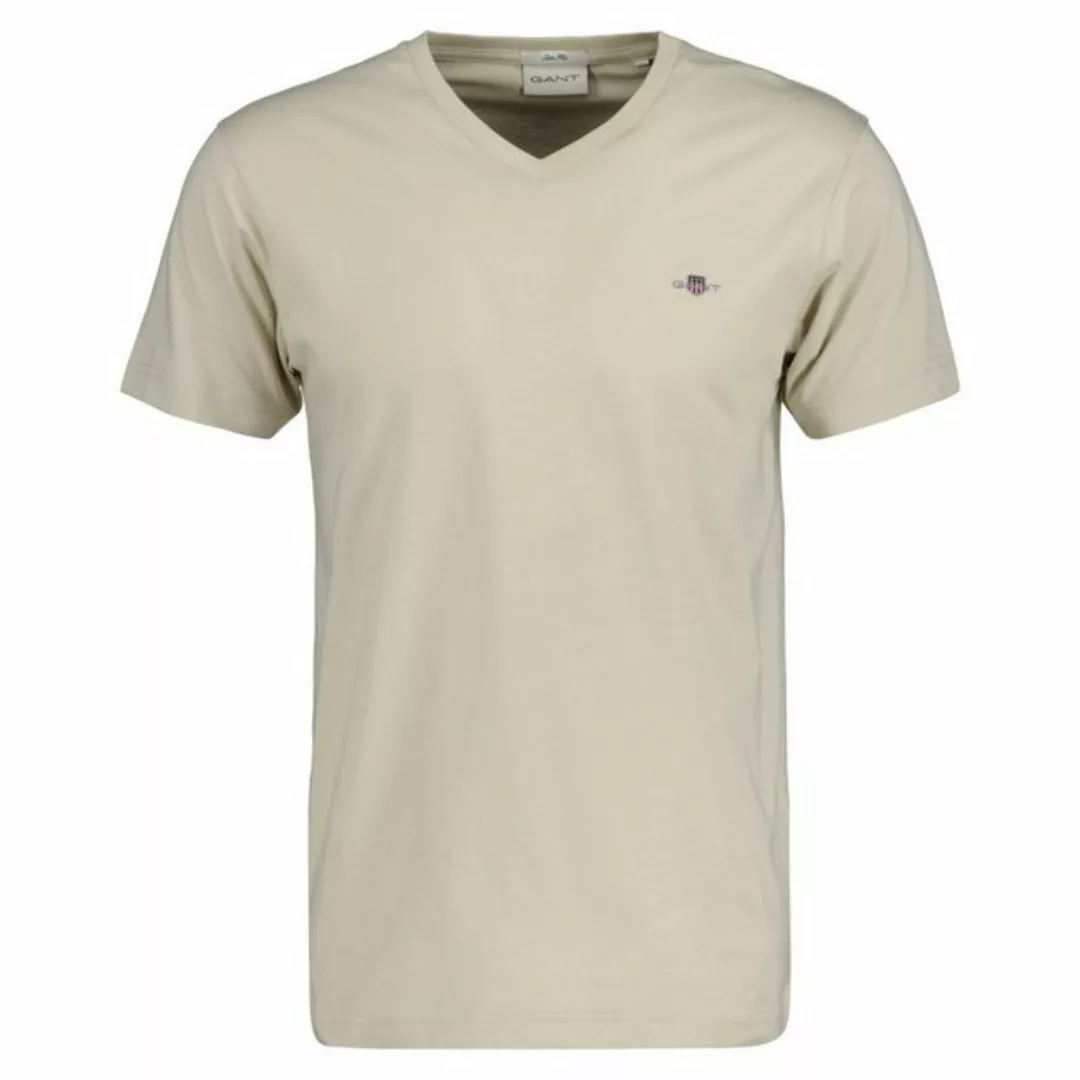 Gant T-Shirt Herren T-Shirt V-Neck, Slim Fit - SLIM SHIELD günstig online kaufen