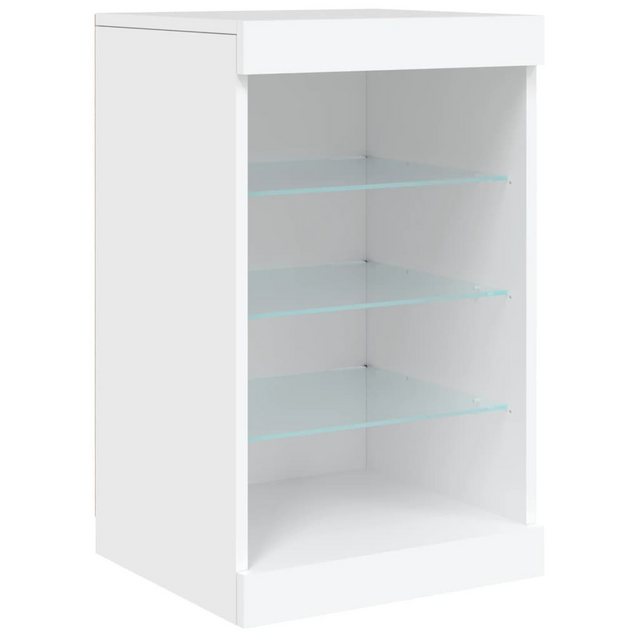 vidaXL Vitrine Sideboard mit LED-Leuchten Weiß 41x37x67 cm Glas Vitrine günstig online kaufen