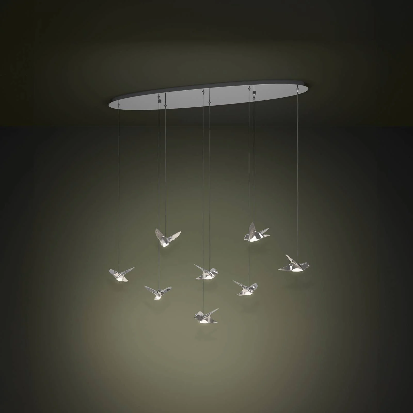 EGLO Stars Of Light LED-Hängelampe Paratebueno, chrom, 8-fl. günstig online kaufen