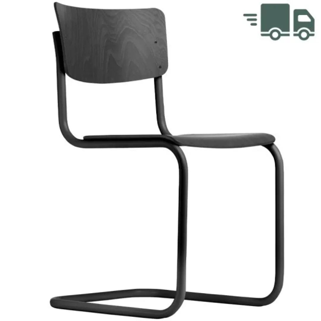 THONET S 43 | Schwarz matt gebeizt | Gestell schwarz matt günstig online kaufen