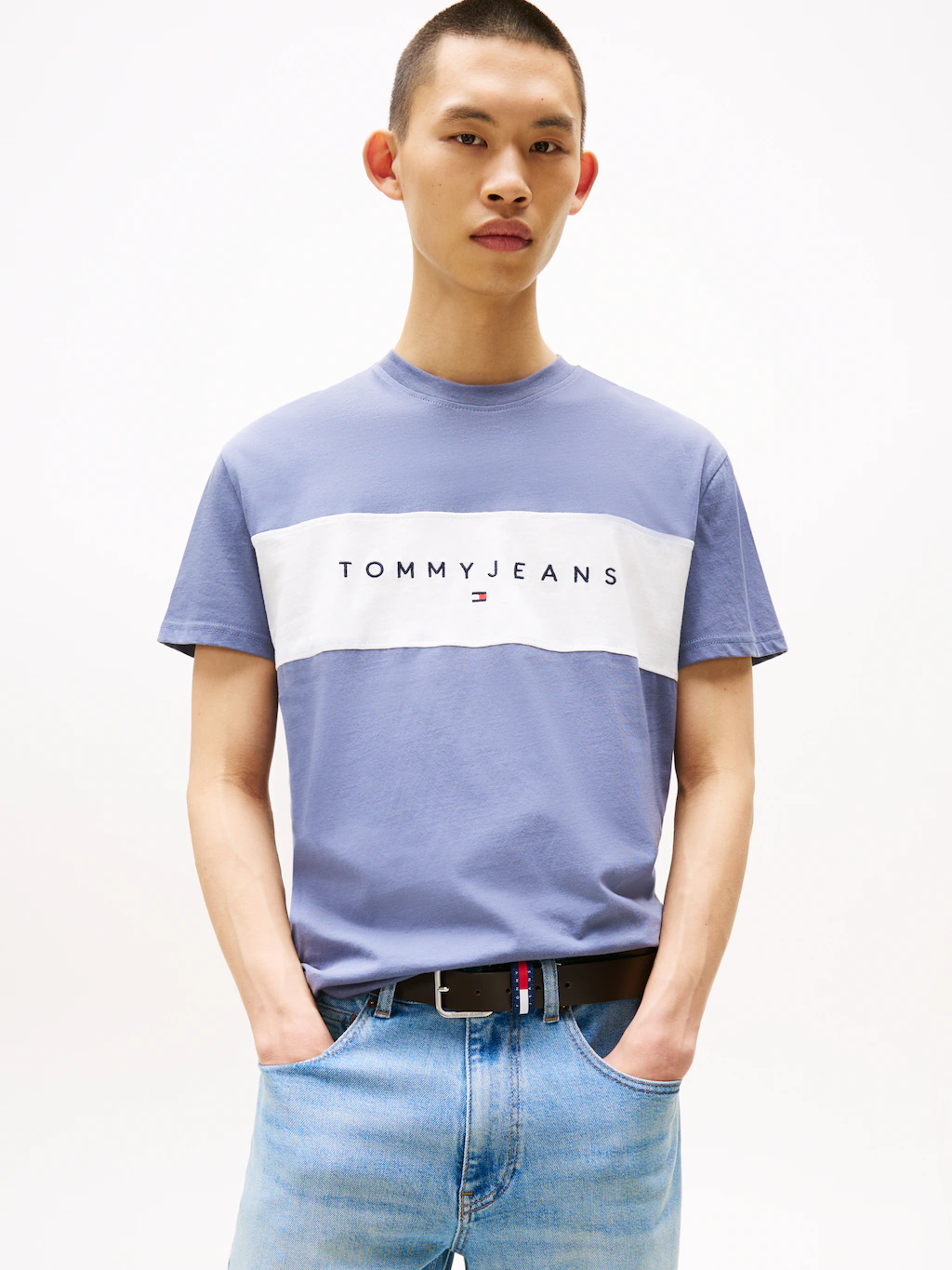 Tommy Jeans T-Shirt "TJM REG CBLK LINEAR LOGO TEE" günstig online kaufen