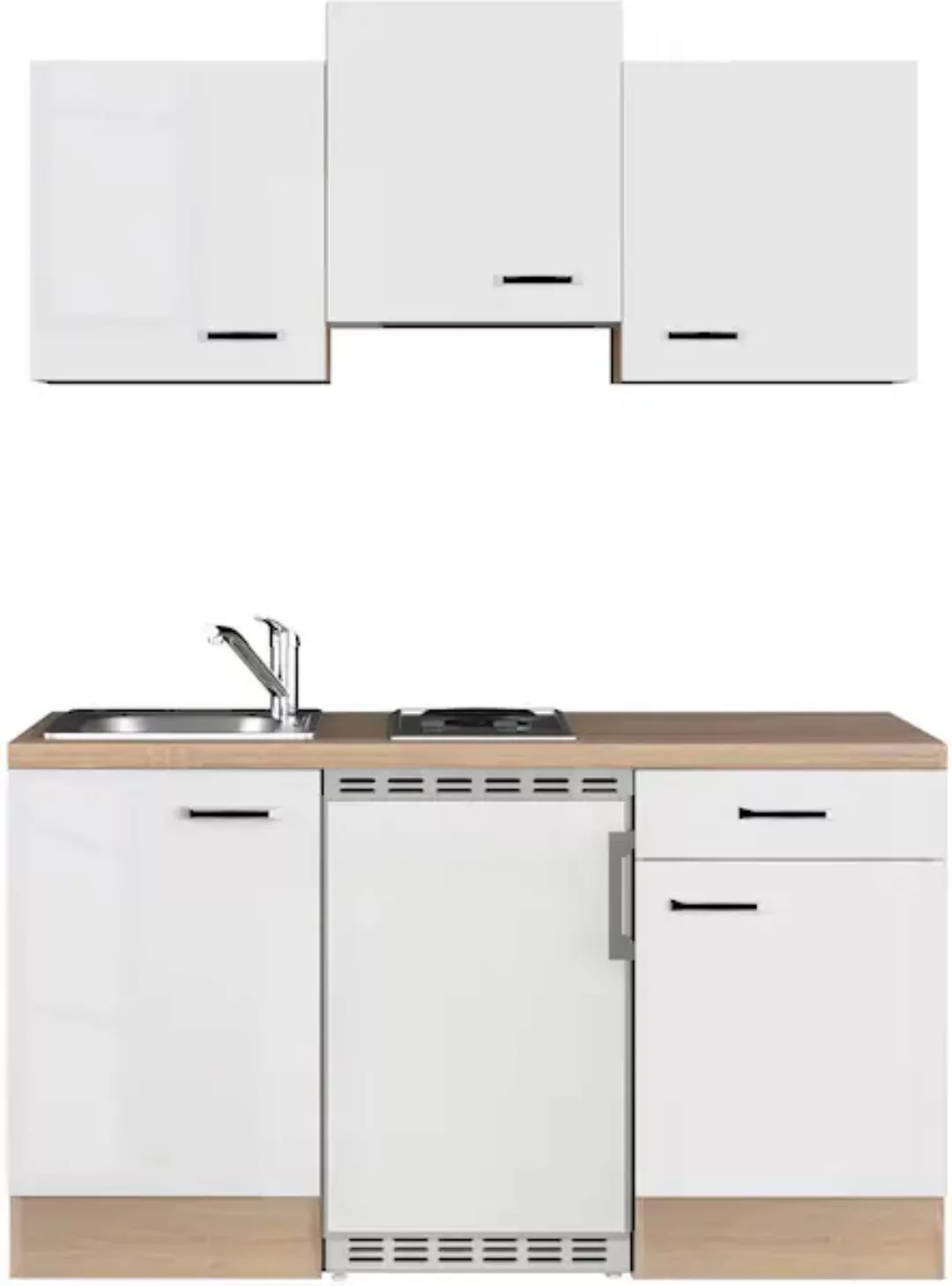 Flex-Well Küchenzeile "Florenz", Breite 150,5 cm, mit Unterbau-Kühlschrank, günstig online kaufen