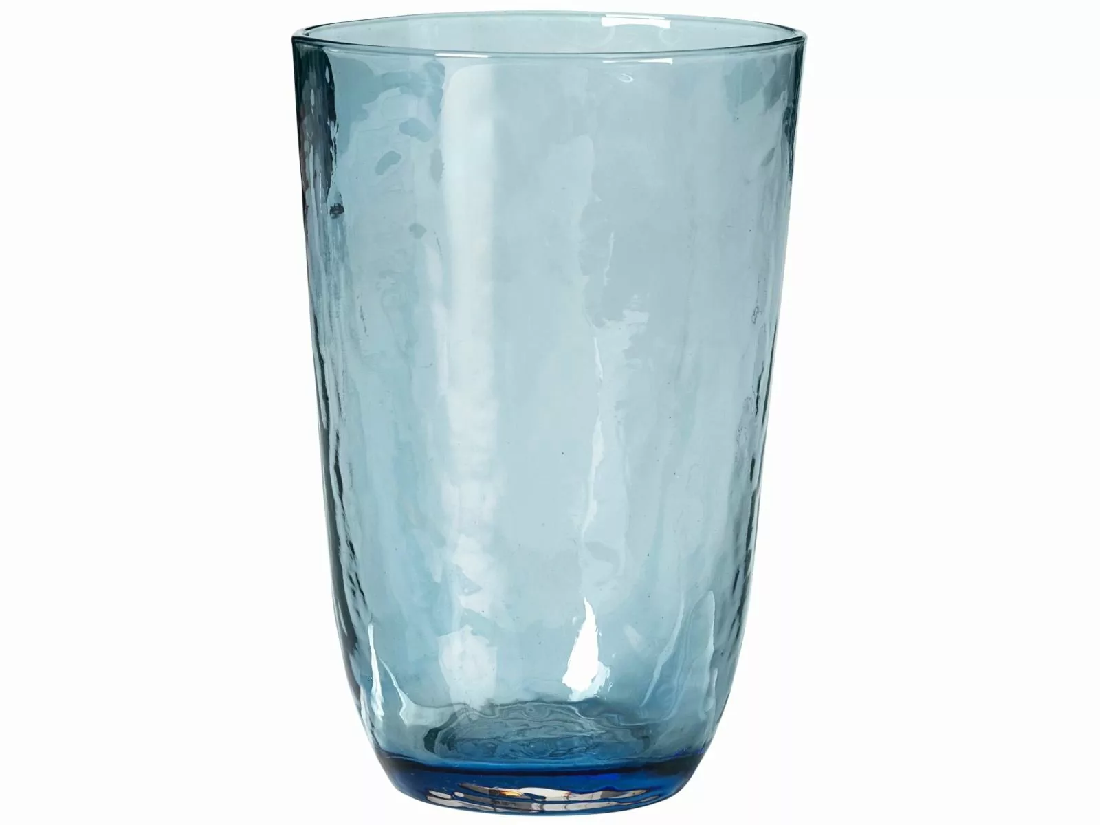 Broste Copenhagen Longdrinkgläser HAMMERED Trinkglas 4tlg. blau 0,5 l (blau günstig online kaufen