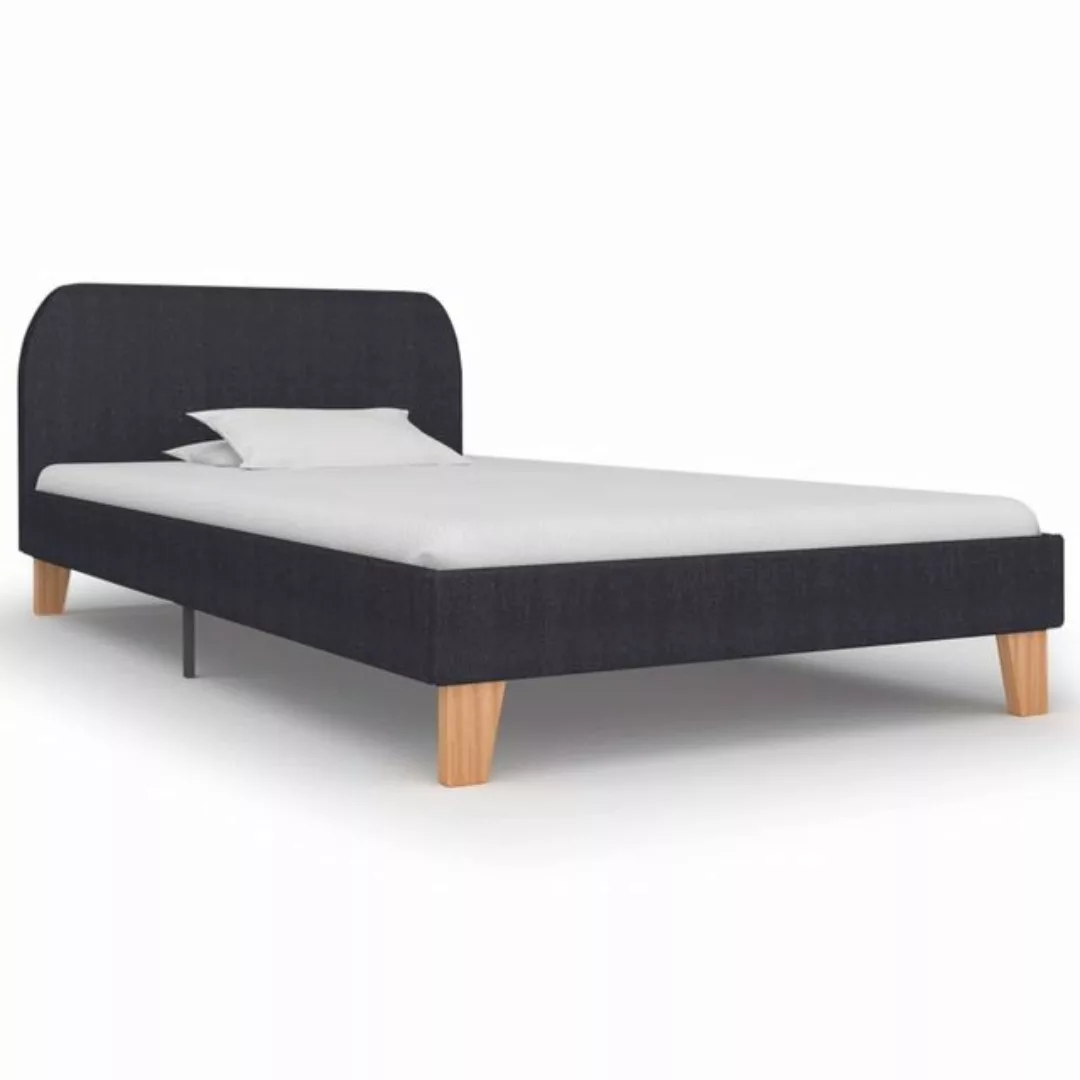 furnicato Bett Bettgestell Dunkelgrau Stoff 90×200 cm günstig online kaufen