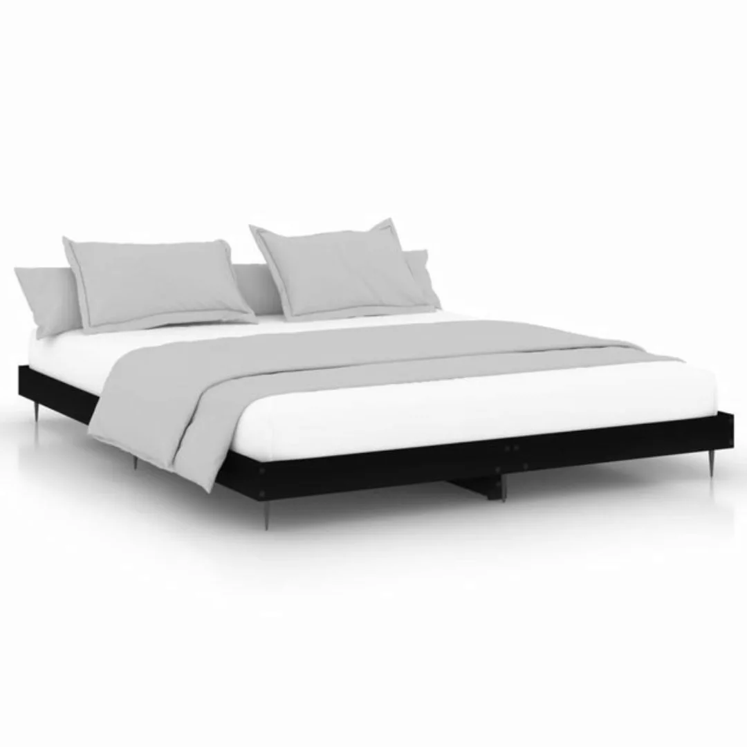 furnicato Bett Bettgestell Schwarz 120x200 cm Holzwerkstoff günstig online kaufen