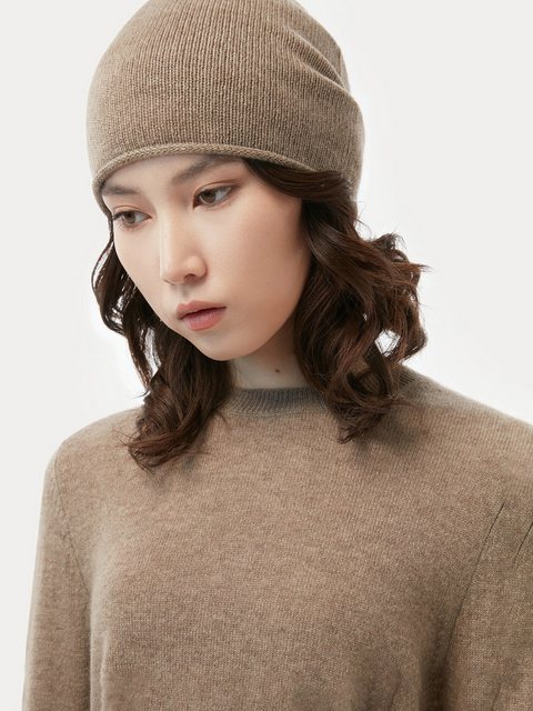 GOBI Cashmere Strickpullover Naturfarbe 99 Kaschmir-Set aus Pullover und Mü günstig online kaufen