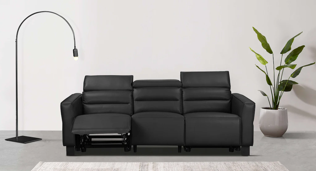Places of Style 3-Sitzer "Carpari, 224cm, manuelle od. elektrische Relaxfun günstig online kaufen