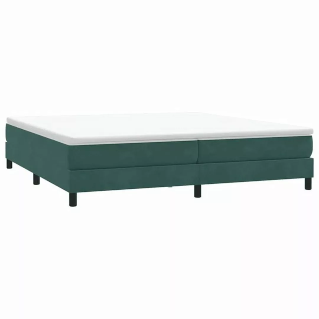 vidaXL Bett Boxspringbett ohne Matratze Dunkelgrün 200x220 cm Samt günstig online kaufen