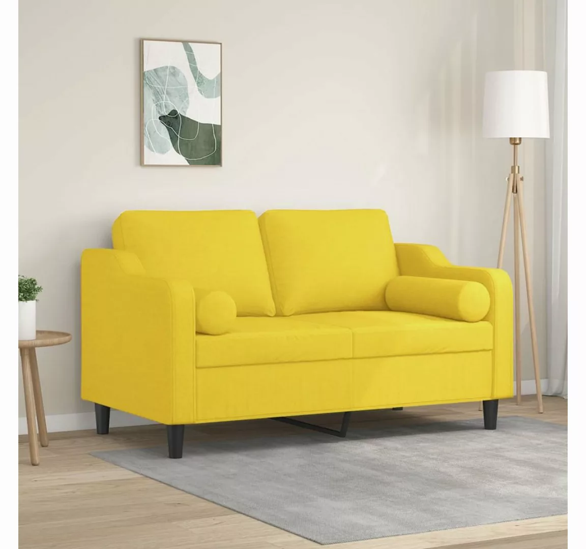 vidaXL Sofa Sofa mit Zierkissen Stoff, 120 cm, 2-Sitzer günstig online kaufen