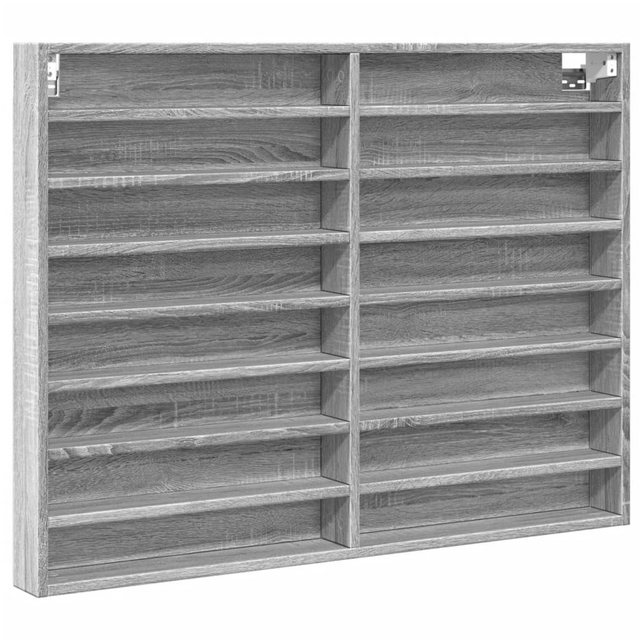 vidaXL Schrankmodule Vitrinenschrank Grau Sonoma 100x8,5x75 cm Holzwerkstof günstig online kaufen