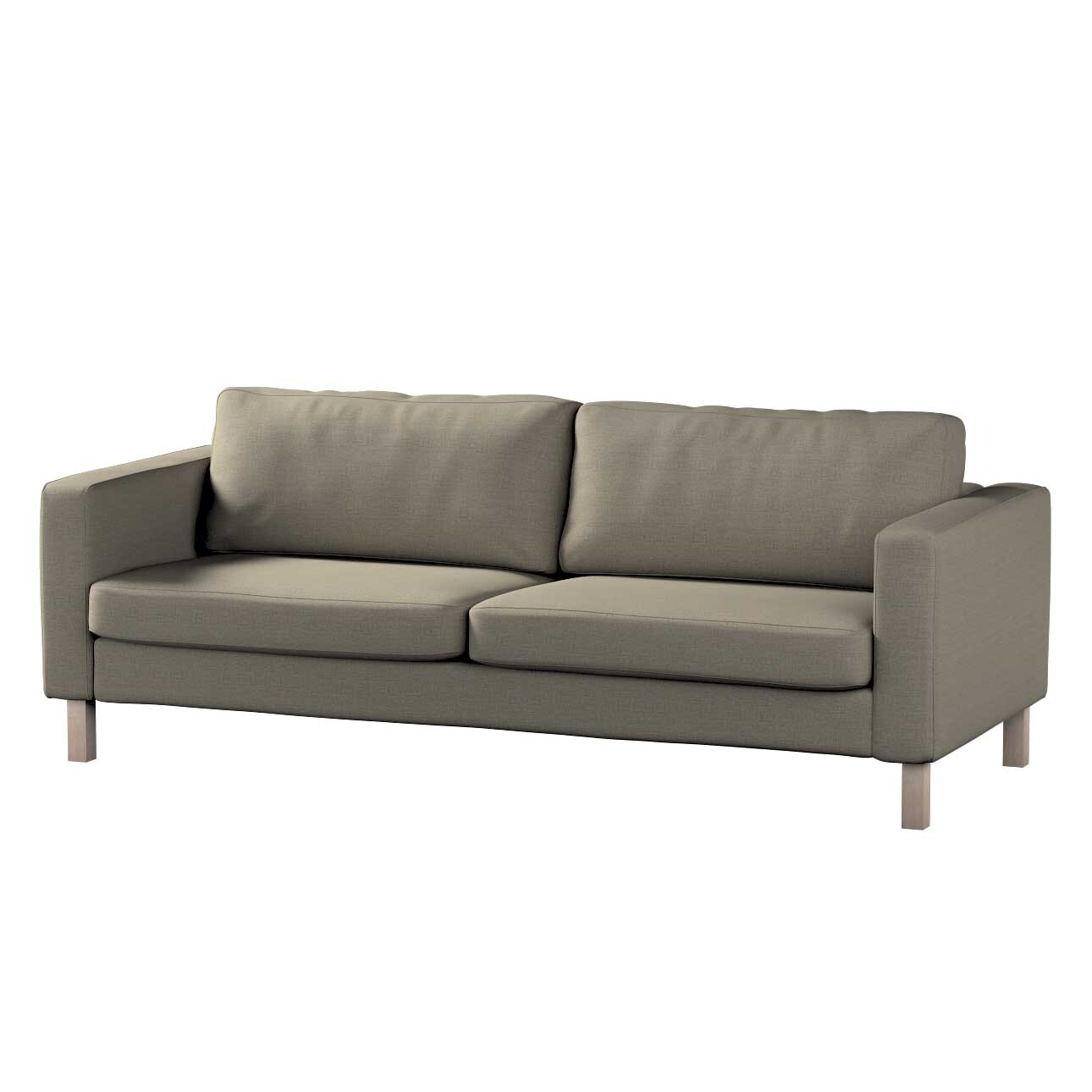 Bezug für Karlstad 3-Sitzer Sofa nicht ausklappbar, kurz, grau-braun, Bezug günstig online kaufen