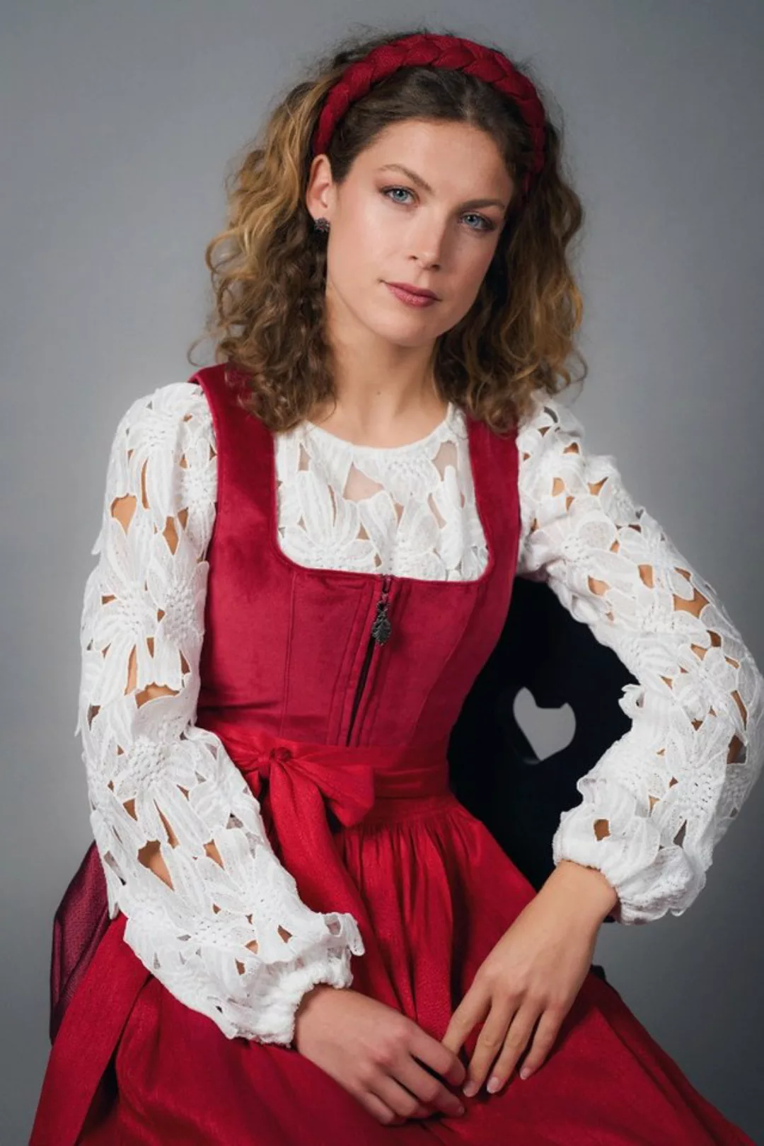 MarJo Dirndl Samt Dirndl 2tlg. - PINZBERG - magenta günstig online kaufen