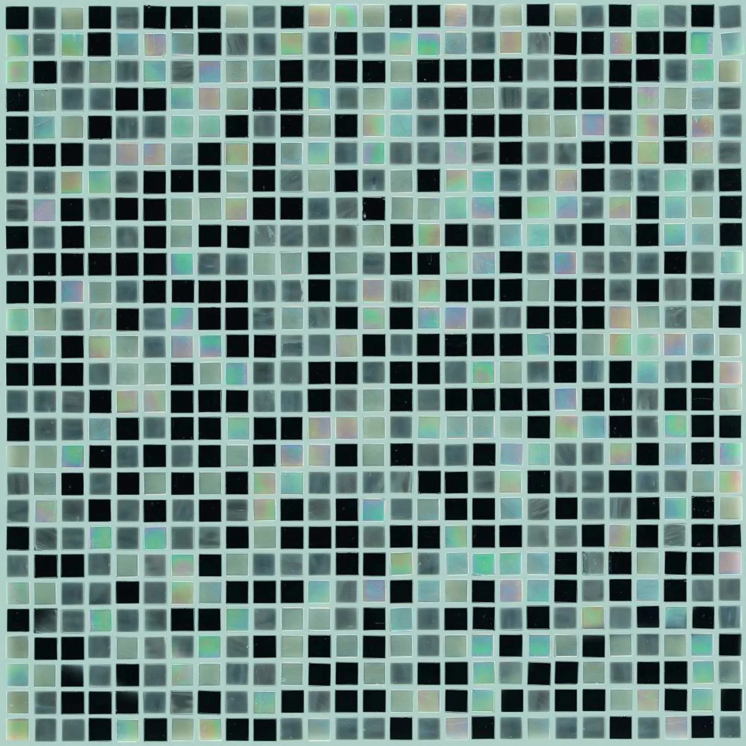 Mosaikmatte Glas Mini Black Grey White mix 29,6 cm x 29,6 cm günstig online kaufen