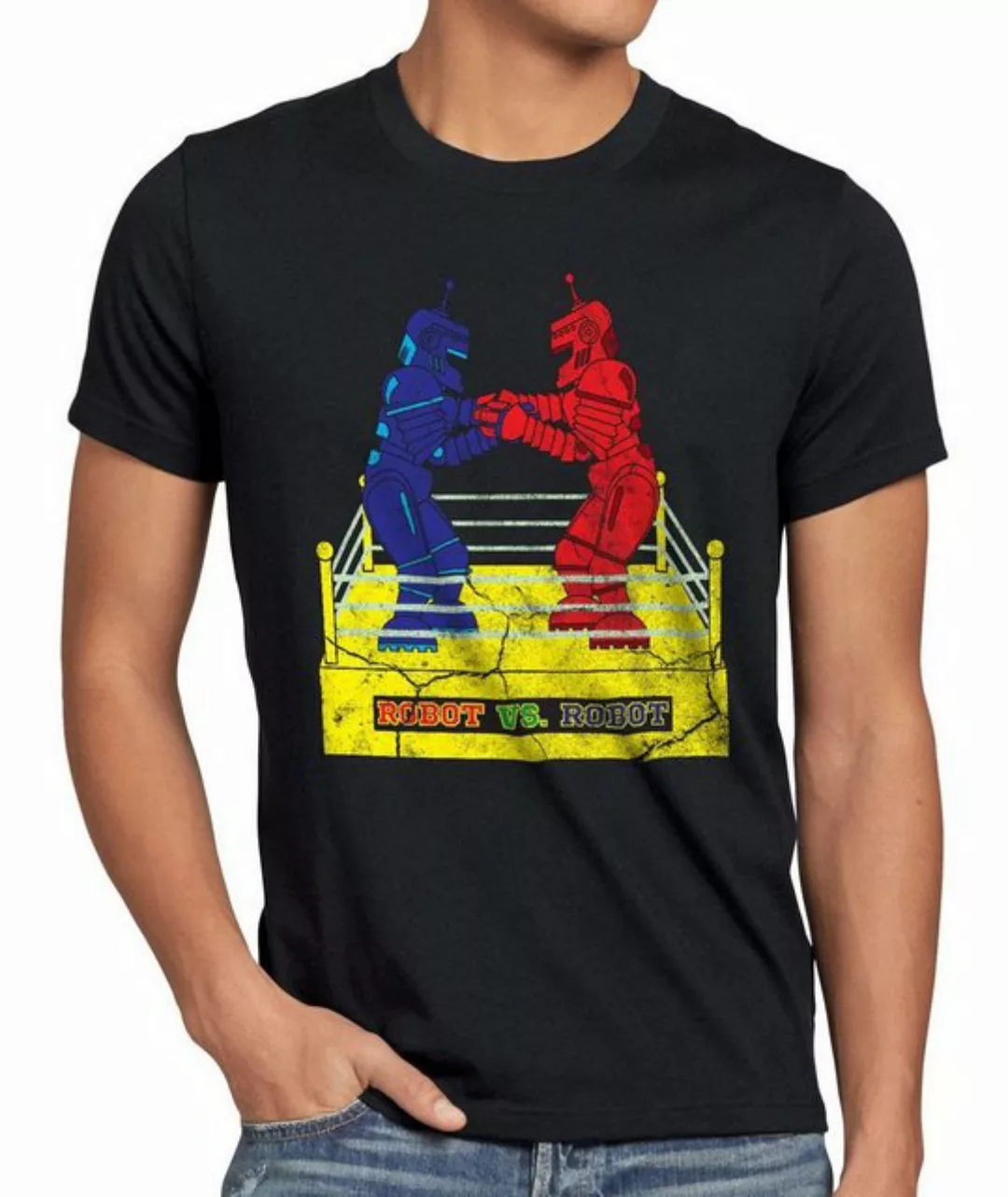 style3 Print-Shirt Herren T-Shirt Roboter big bang sheldon boxen Robot rock günstig online kaufen