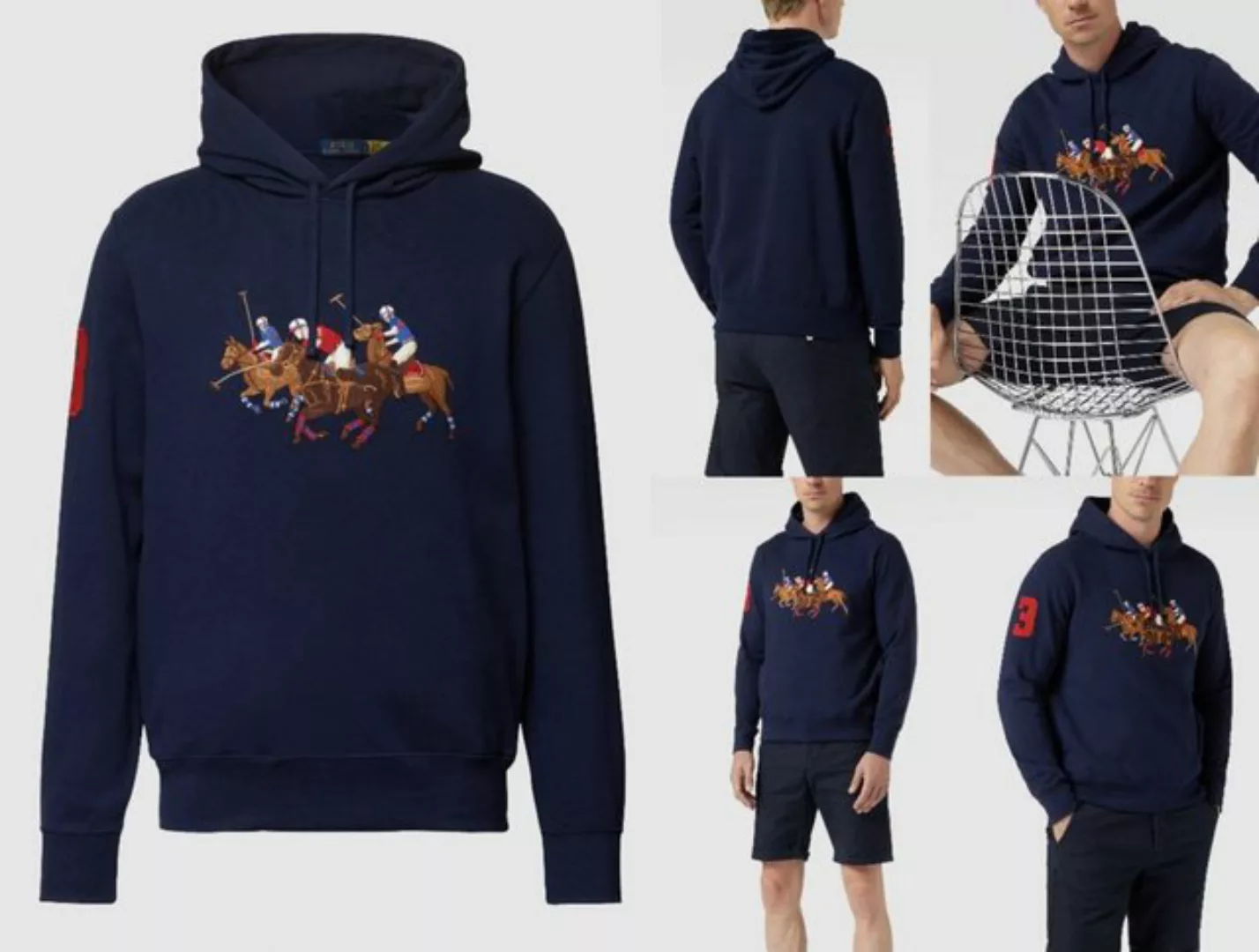Ralph Lauren Sweatshirt POLO RALPH LAUREN Triple Pony Hoodie Sweater Sweats günstig online kaufen