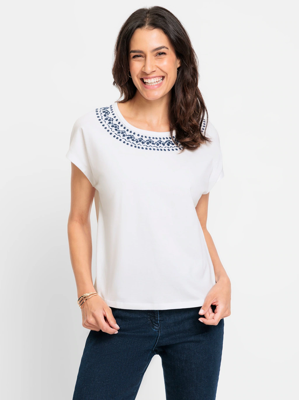 Inspirationen Rundhalsshirt "Rundhals-Shirt", (1 tlg.) günstig online kaufen