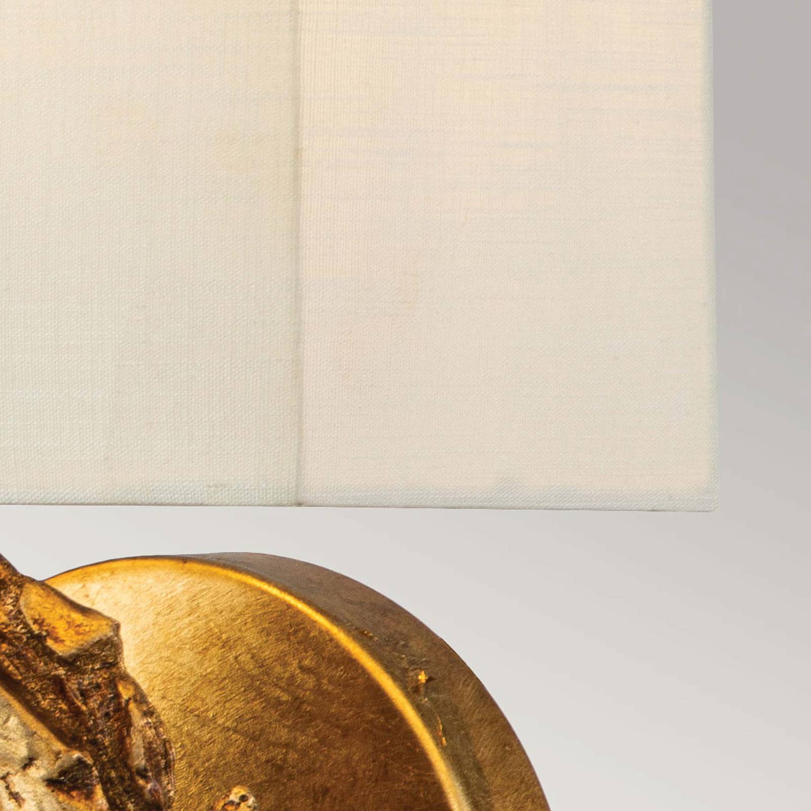 Wandleuchte Swirl Large mit Leinenschirm, goldfarben foliert günstig online kaufen