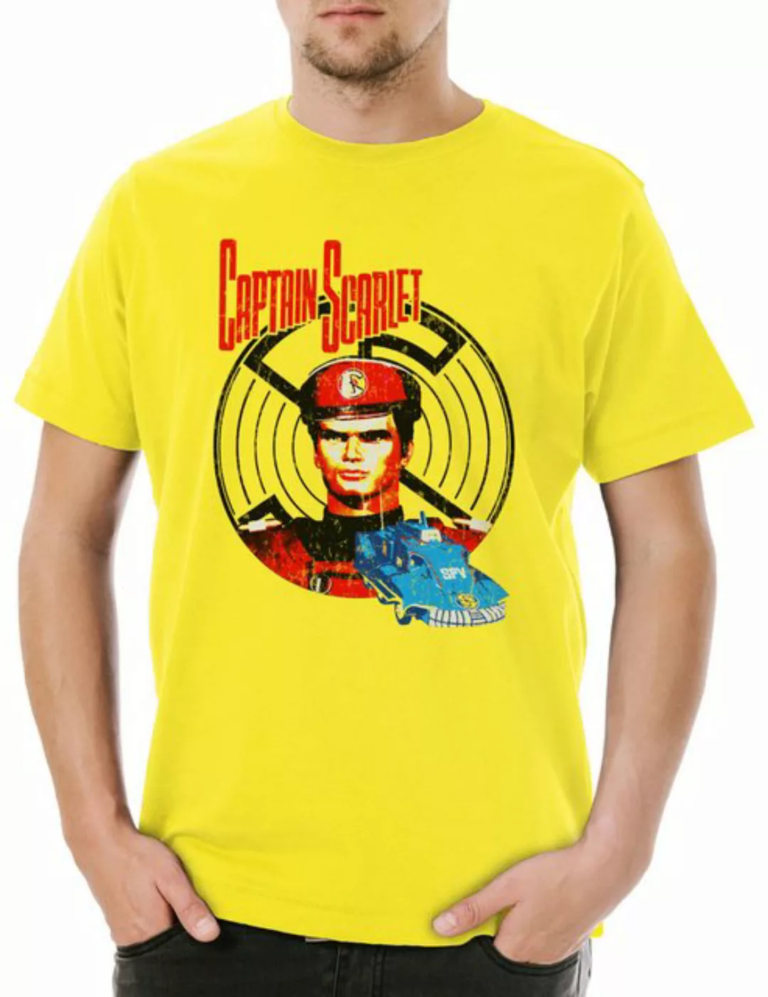 Urban Backwoods Print-Shirt Captain Scarlet Herren T-Shirt Mysterons Scarle günstig online kaufen