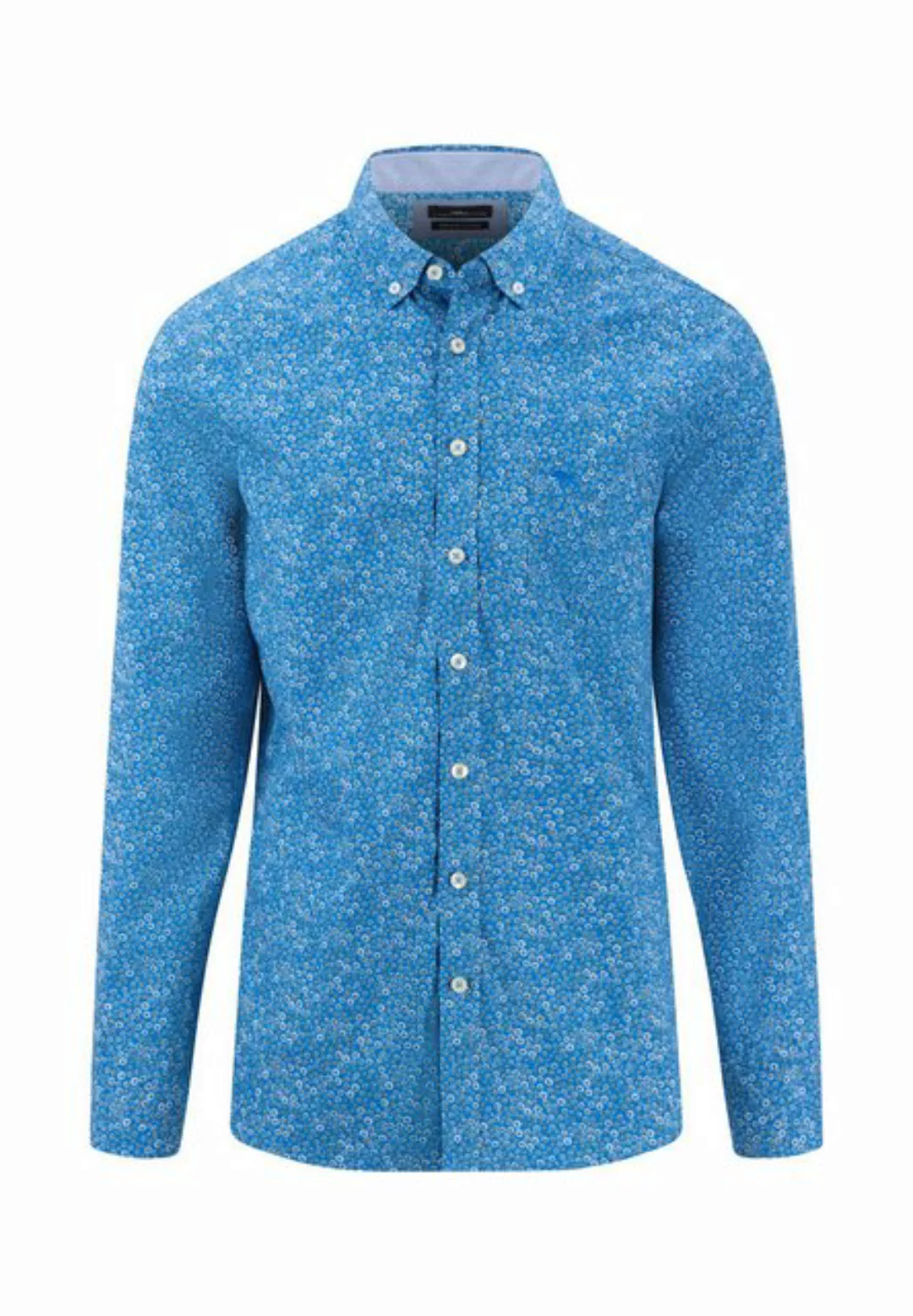 FYNCH-HATTON Langarmhemd Printed Shirt, B.D., 1/1 vibrant blue günstig online kaufen