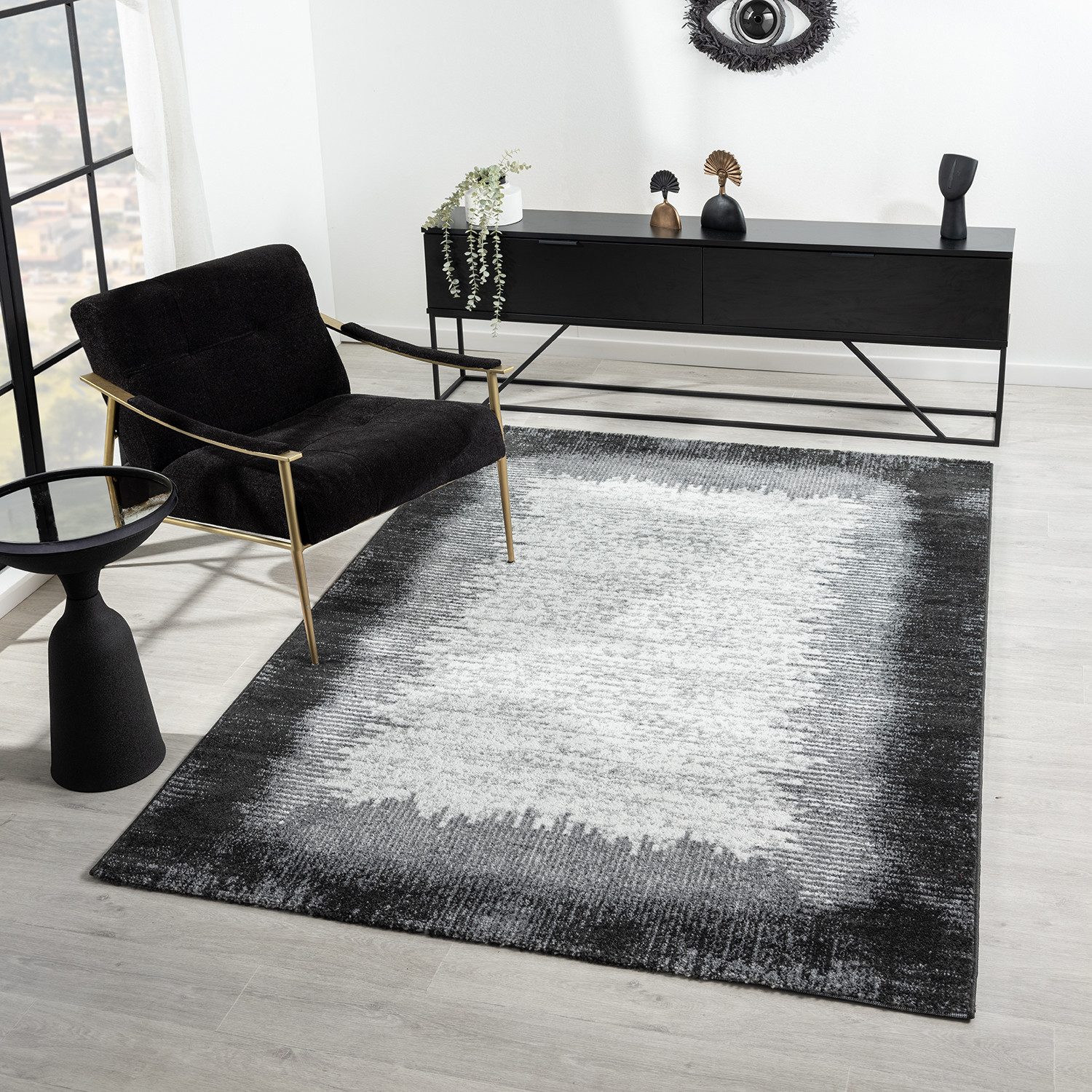 Vimoda Designteppich Teppichwohnzimmer Modern Rahmen muster, günstig online kaufen