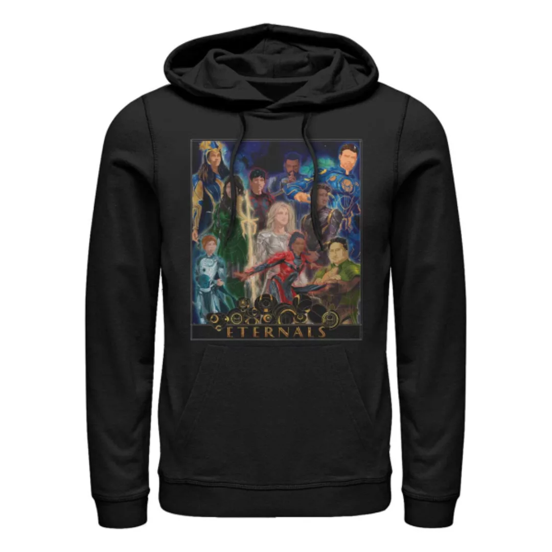 Marvel - Les Éternels - Gruppe Eternals Gold Frame Poster - Unisex Hoodie günstig online kaufen