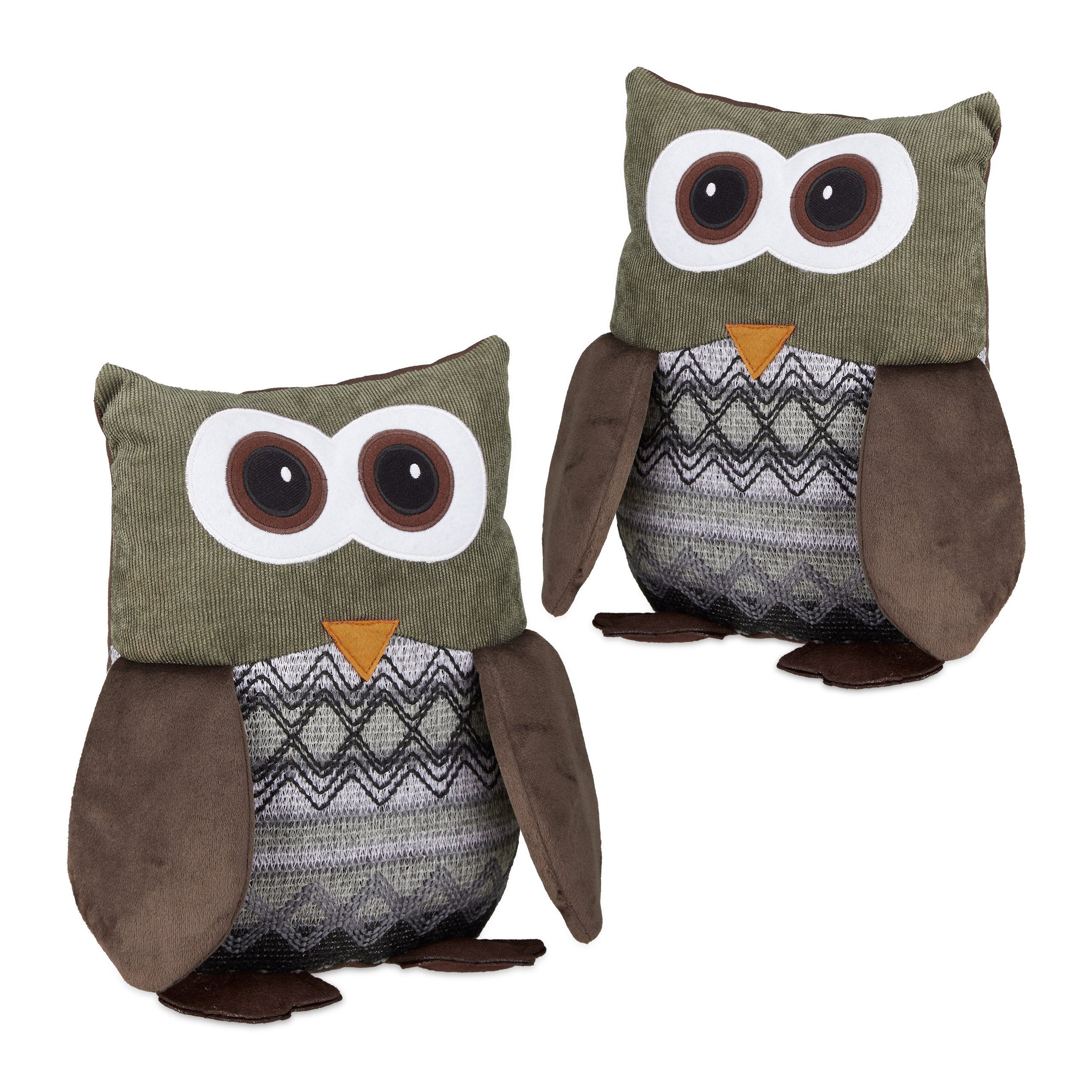 relaxdays Bodentürstopper 2 x Türstopper Eule günstig online kaufen