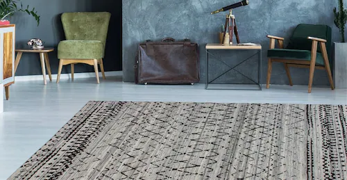 calo-deluxe Teppich »Roxy 130«, rechteckig, 6 mm Höhe, Flachgewebe, Wohnzim günstig online kaufen