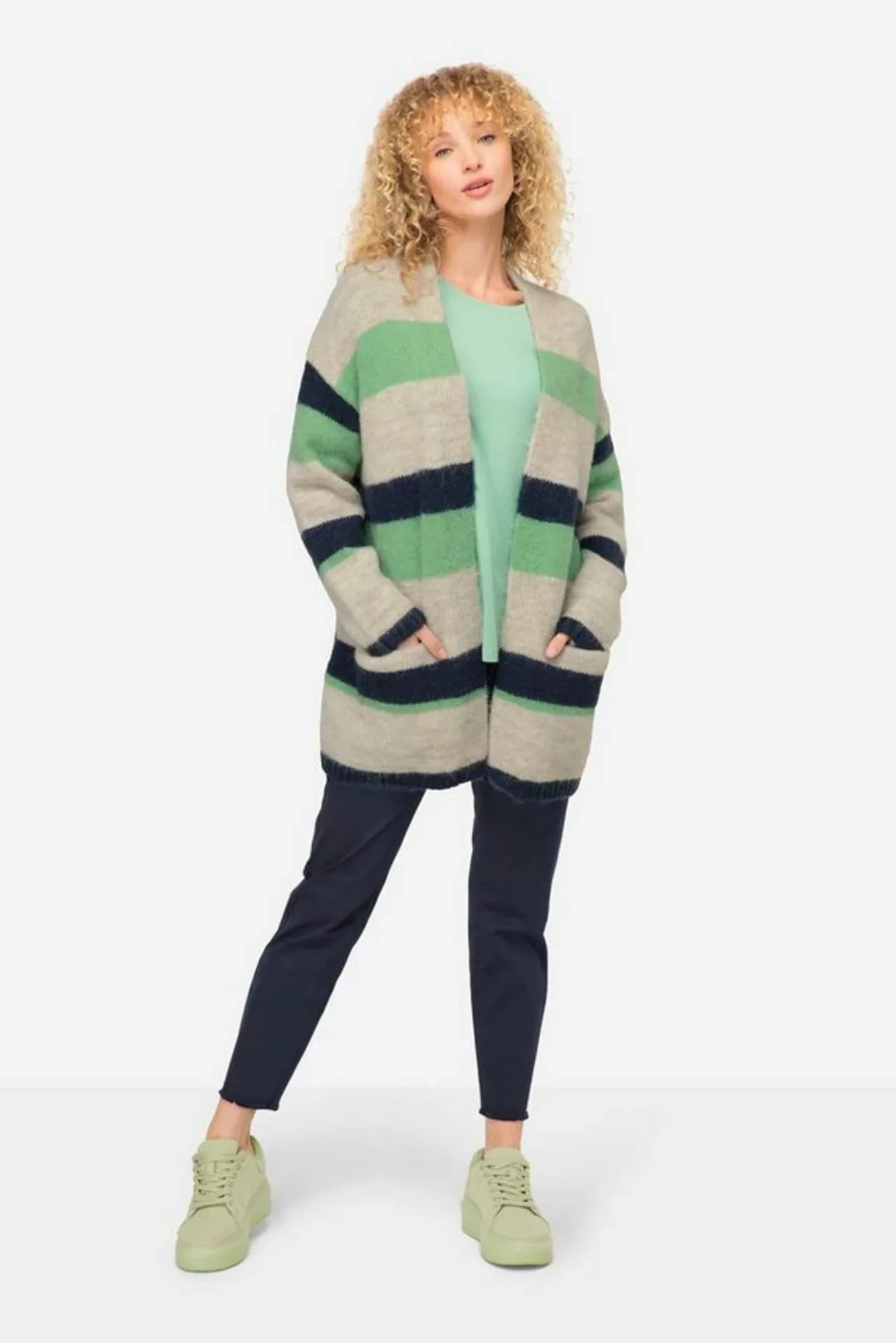 Laurasøn Strickjacke Strickjacke multicolor offene Form Langarm günstig online kaufen