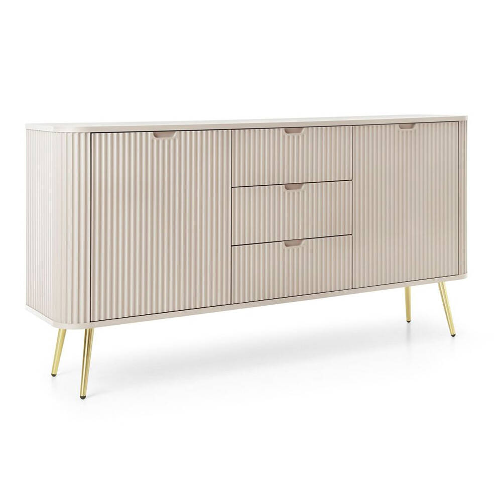 Sideboard Cashmere mit Rillen, Füße gold, ZARA-160 günstig online kaufen