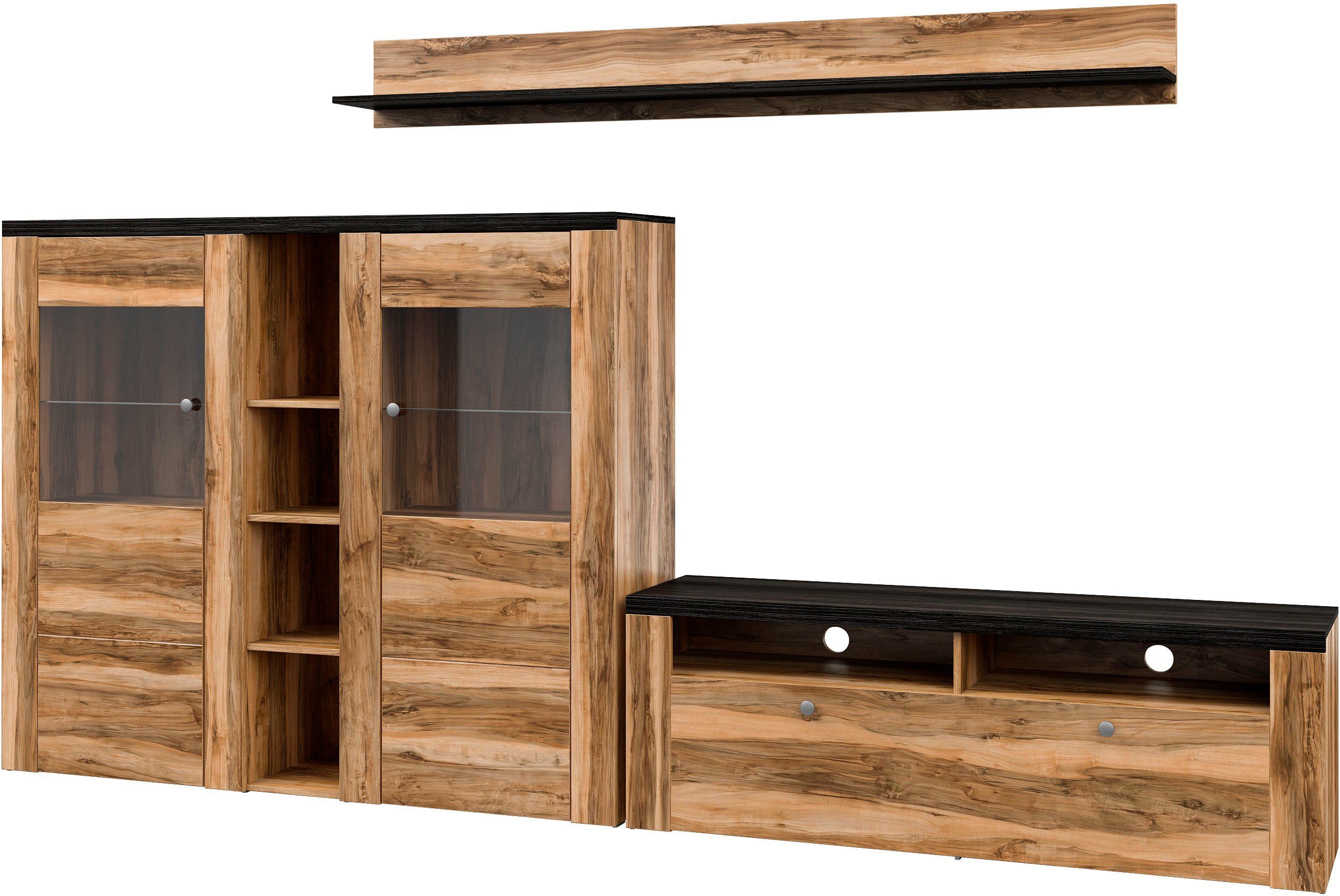 Home affaire Wohnwand "Larona, Wohnwand, Set 3 teilig,", (3 St.), Wohnzimme günstig online kaufen