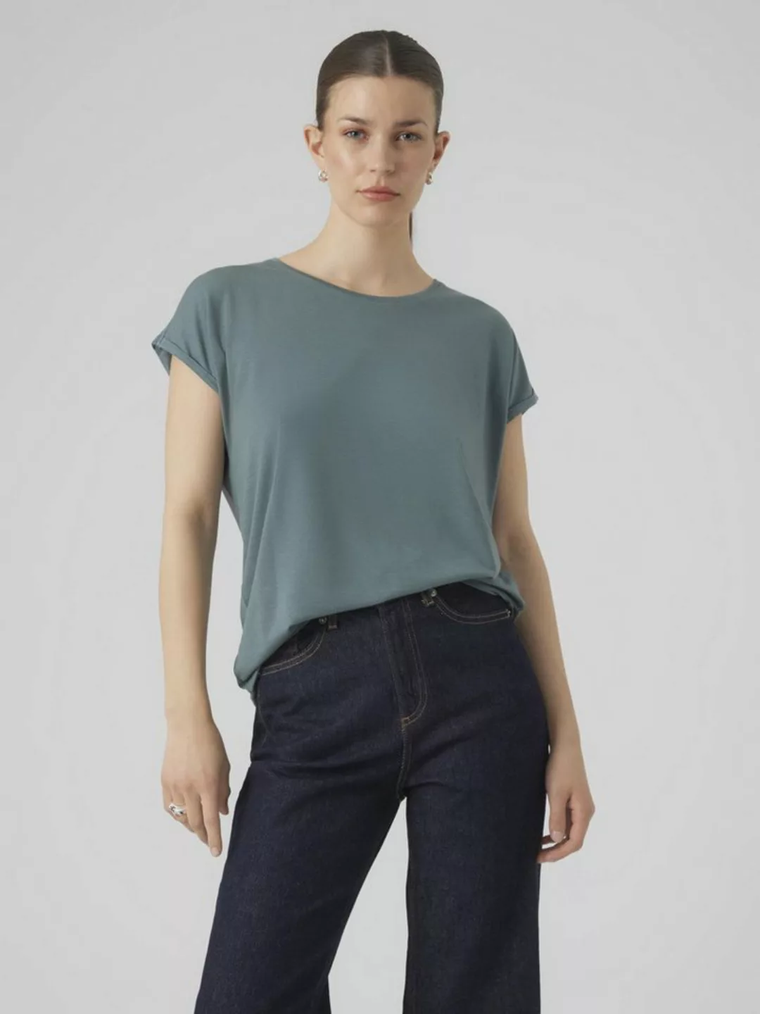 Vero Moda Rundhalsshirt VMAVA PLAIN SS TOP GAJRS NOOS günstig online kaufen