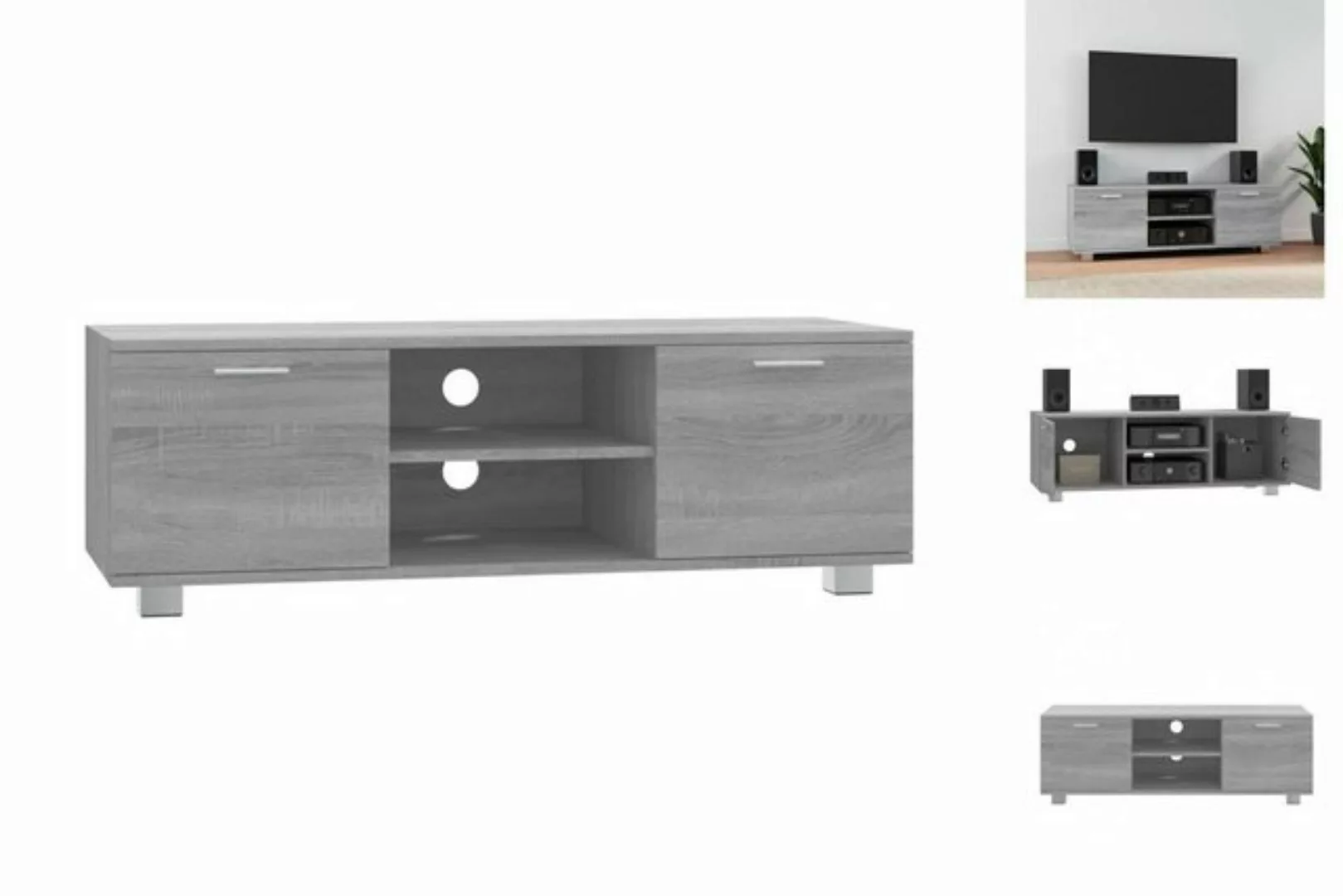 vidaXL TV-Schrank TV Schrank Fernsehschrank Lowboard Regal Sideboard Grau S günstig online kaufen