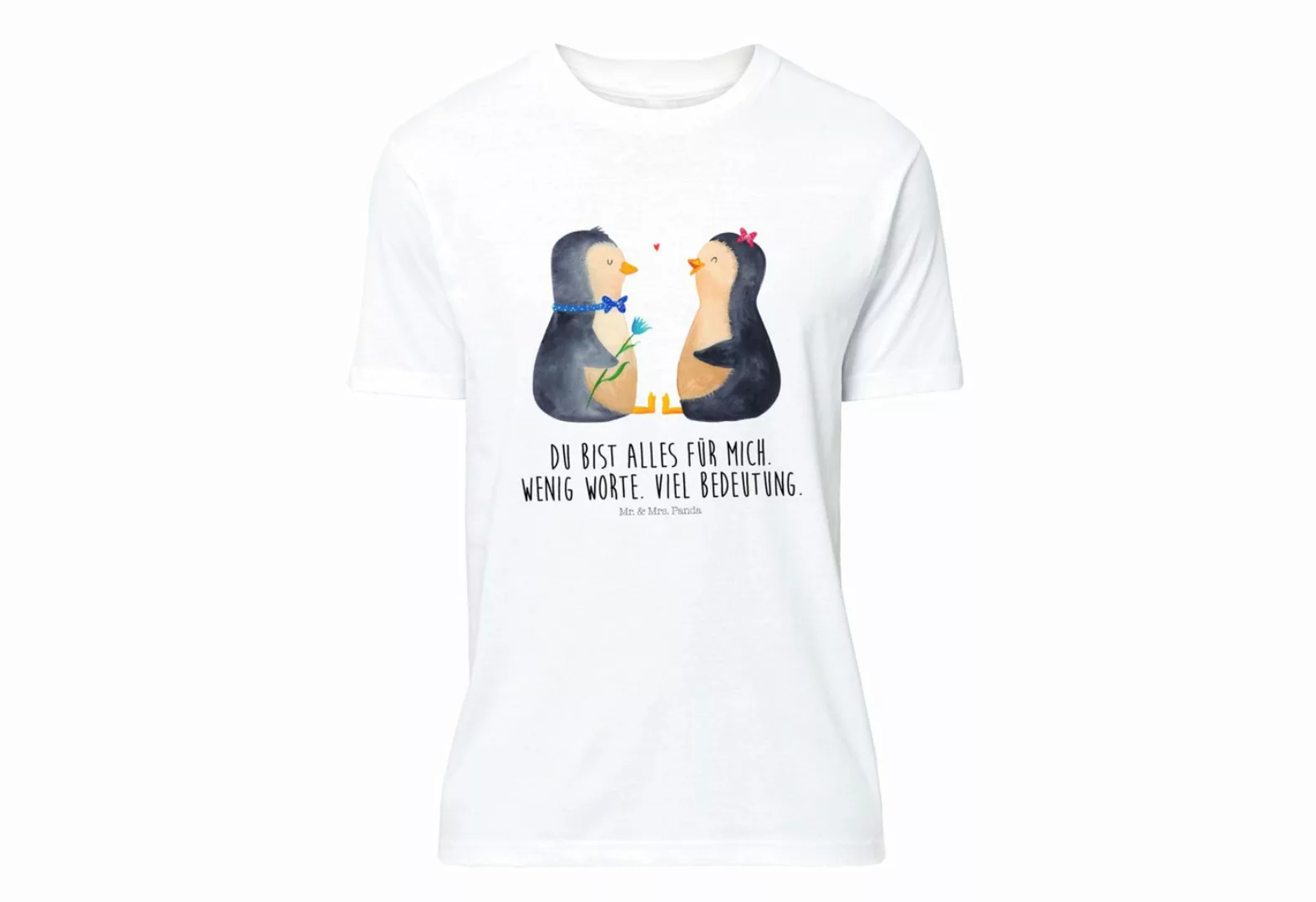 Mr. & Mrs. Panda T-Shirt Pinguin Pärchen - Weiß - Geschenk, Liebespaar, Män günstig online kaufen
