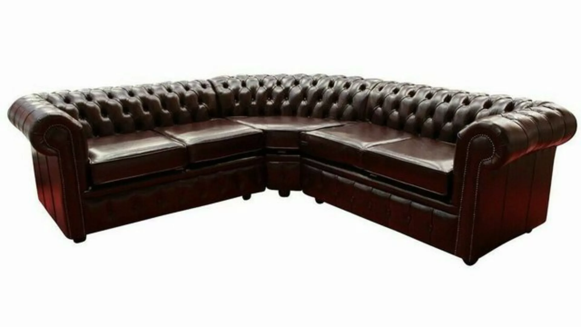 JVmoebel Ecksofa Hochwertige Chesterfield Leder Sofa Polster Eck 100% Leder günstig online kaufen