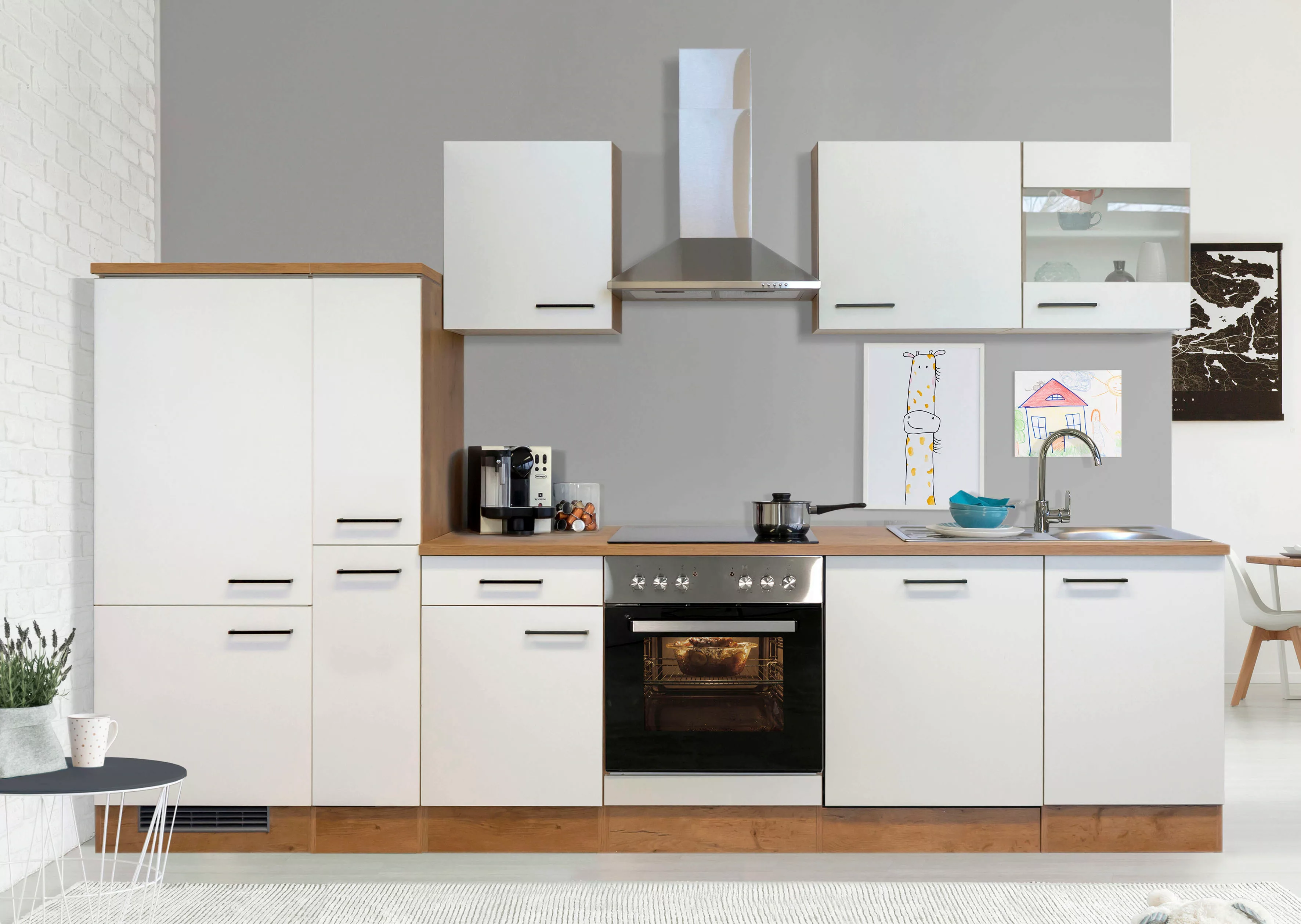 Flex-Well Küchenzeile »Vintea«, mit E-Geräten, Gesamtbreite 310 cm günstig online kaufen