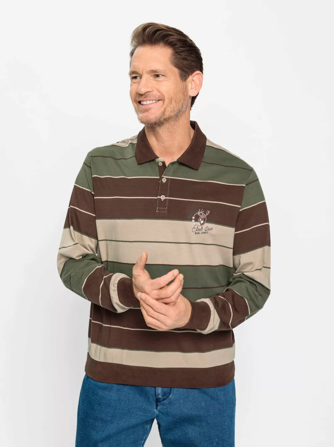 Marco Donati Poloshirt "Langarm-Poloshirt" günstig online kaufen