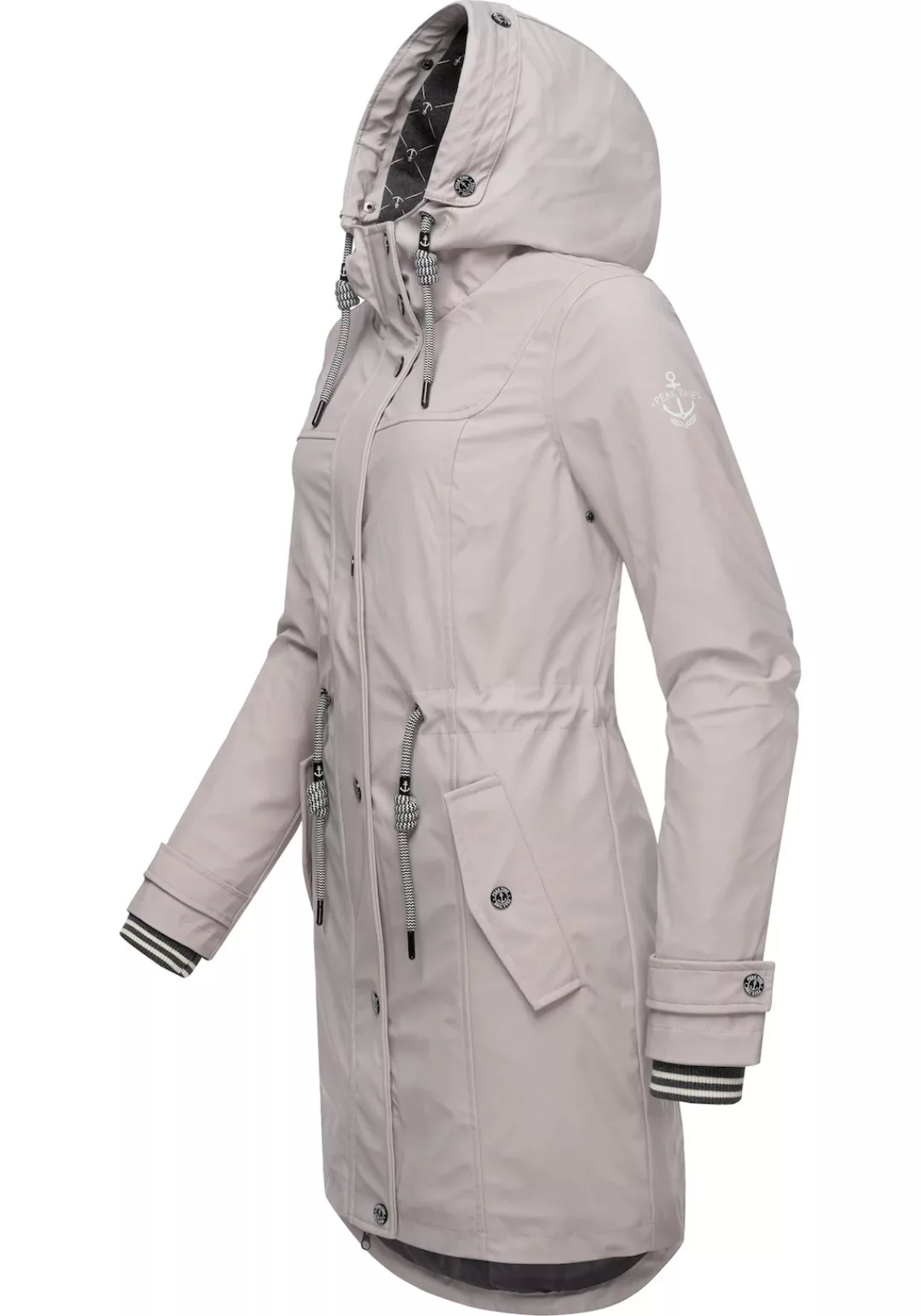 PEAK TIME Regenjacke "L60042", mit Kapuze, stylisch taillierter Regenmantel günstig online kaufen