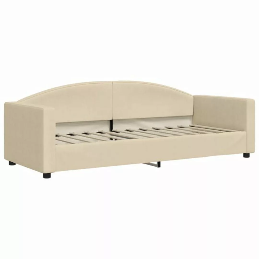 vidaXL Gästebett Tagesbett Creme 80x200 cm Stoff Gästebett Gästecouch Gäste günstig online kaufen