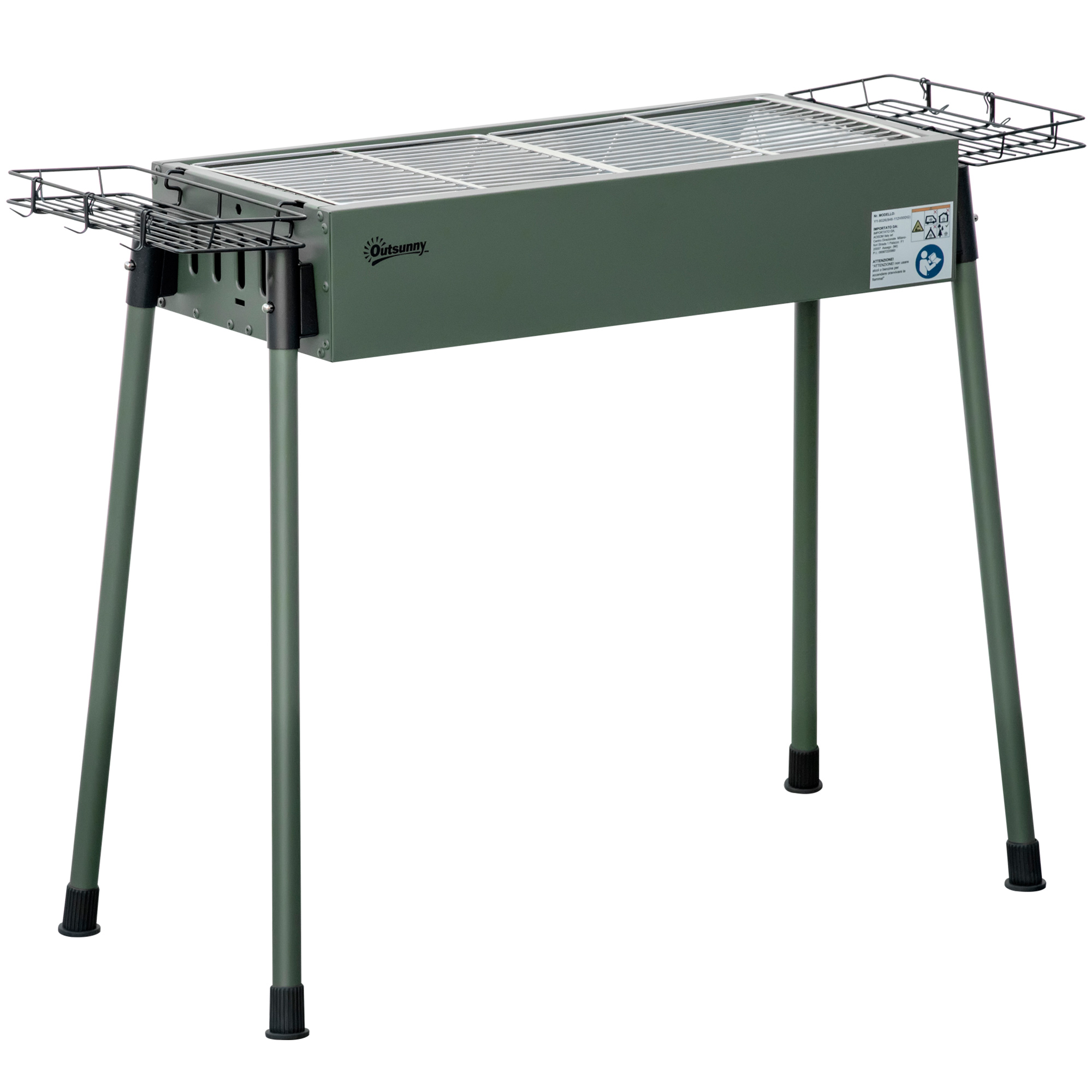 Outsunny Holzkohlegrill Stahl B/H/L: ca. 30x70x77 cm günstig online kaufen