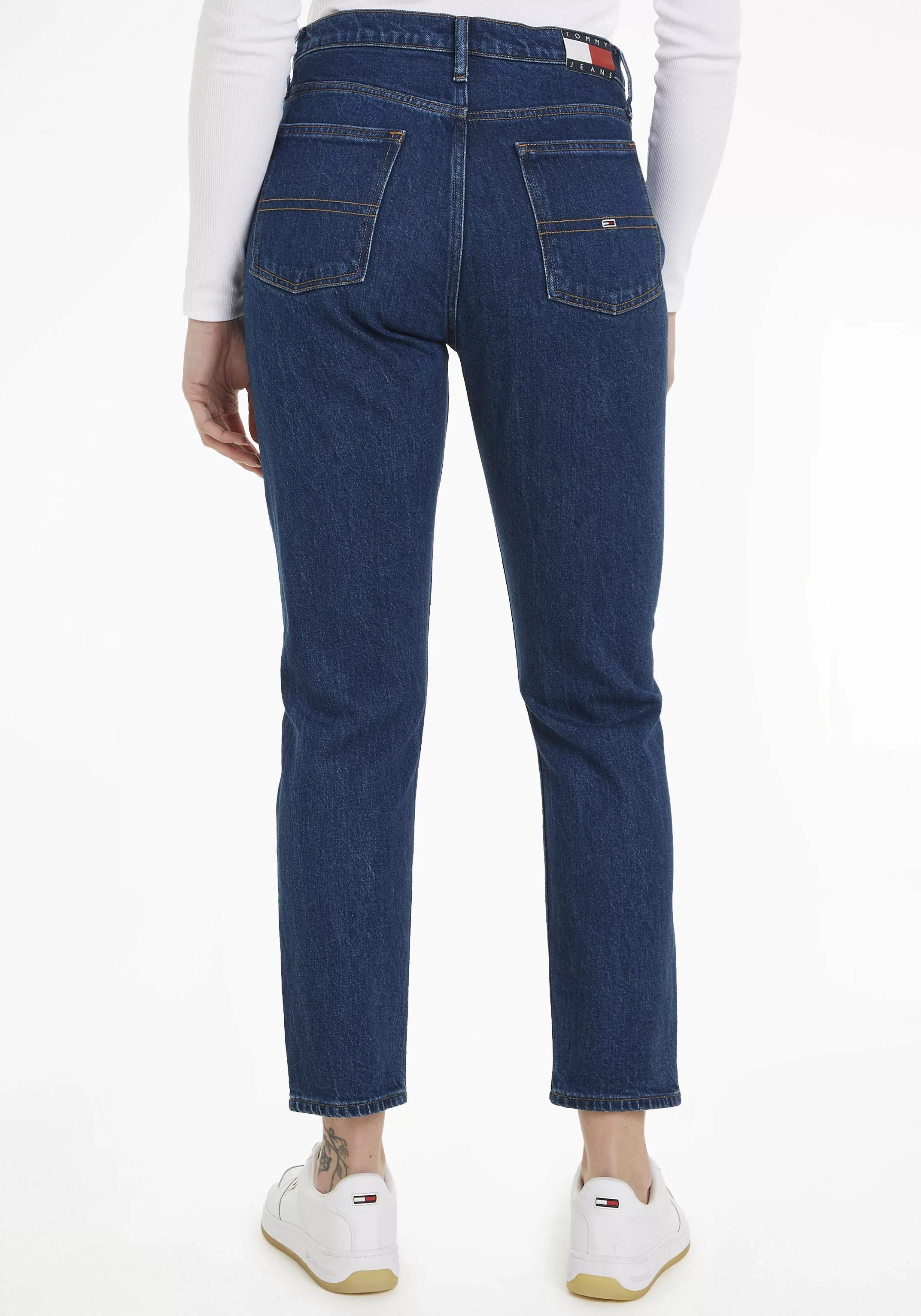 Tommy Jeans Slim-fit-Jeans IZZIE HGH SL ANK BH5131 mit Ledermarkenlabel günstig online kaufen