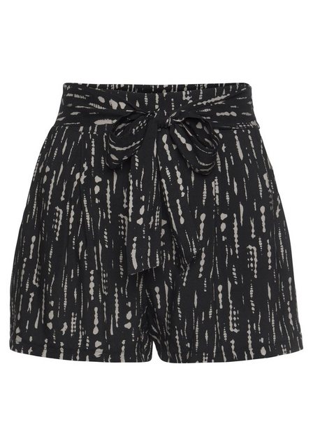 s.Oliver Webshorts mit Alloverprint und Bindegürtel, kurze Hose, lockere Pa günstig online kaufen