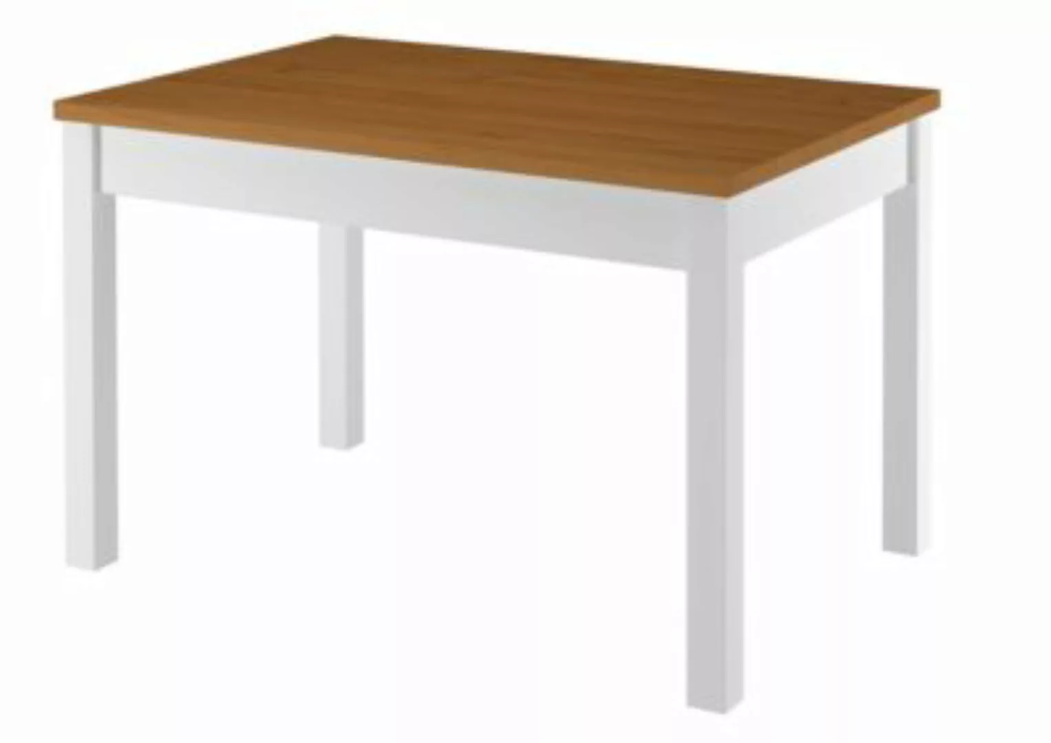 Erst-Holz® Tisch 80x120 Esstisch Tischplatte Eichefarben weiße Beine Massiv günstig online kaufen