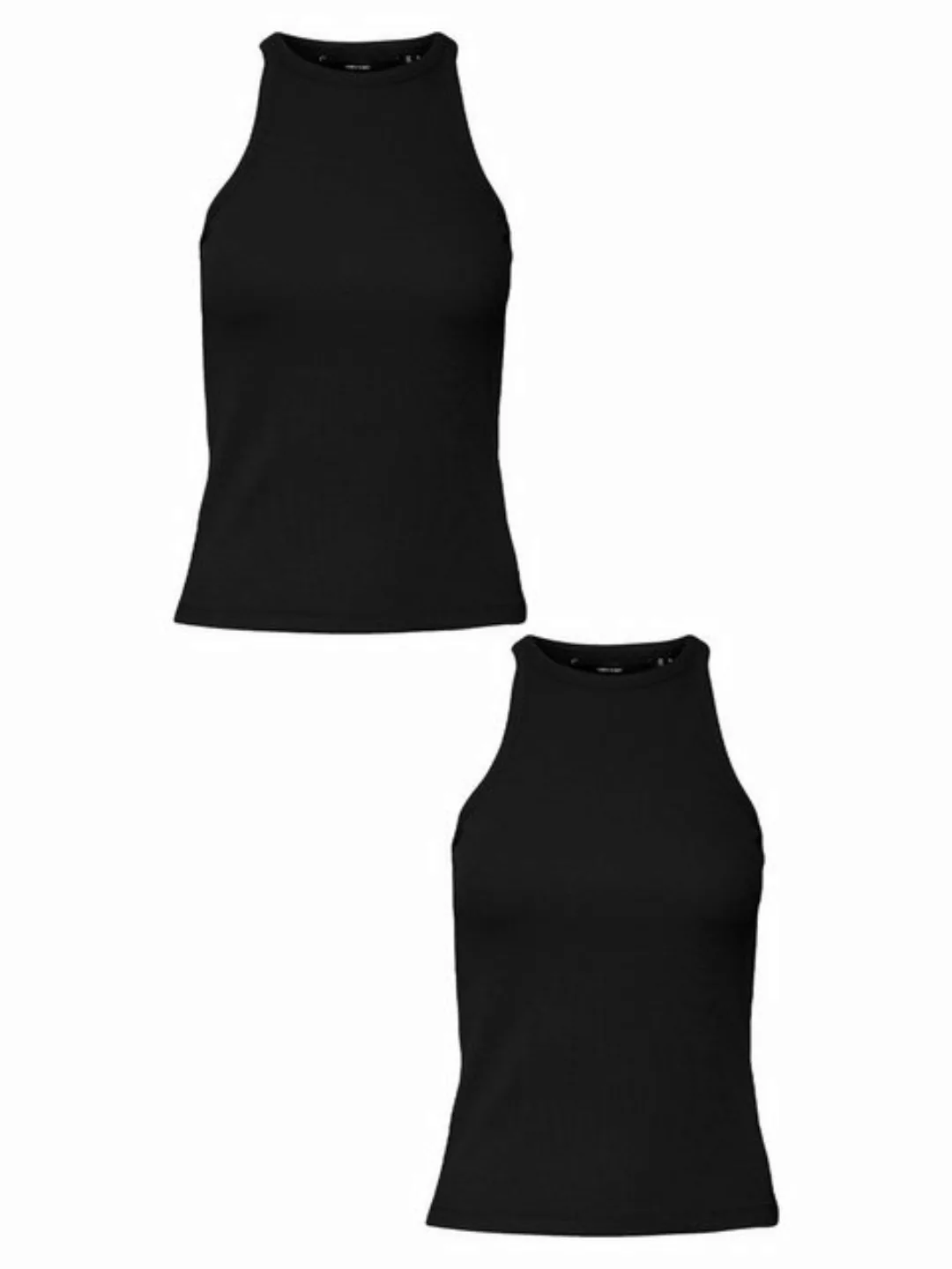 Vero Moda Shirttop Shirt 2er-Set enges Tank Top Rundhals ohne Ärmel (2-tlg) günstig online kaufen