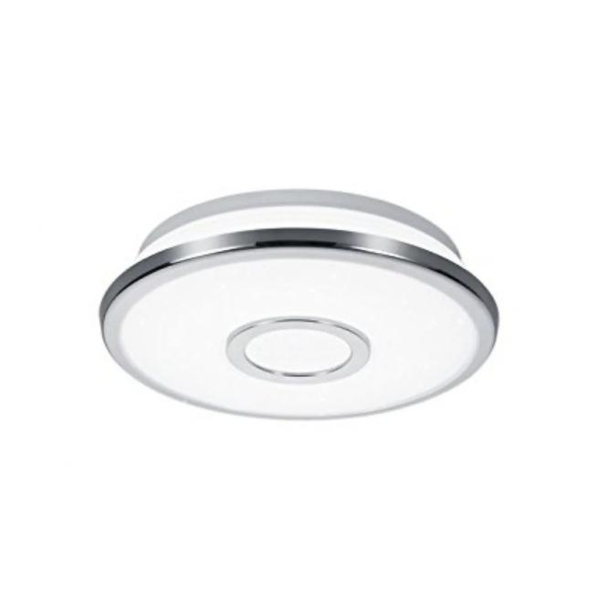 LED-Deckenleuchte ca. 21 cm Chrom 1 Stück Acryl / Kunststoff Weiß günstig online kaufen